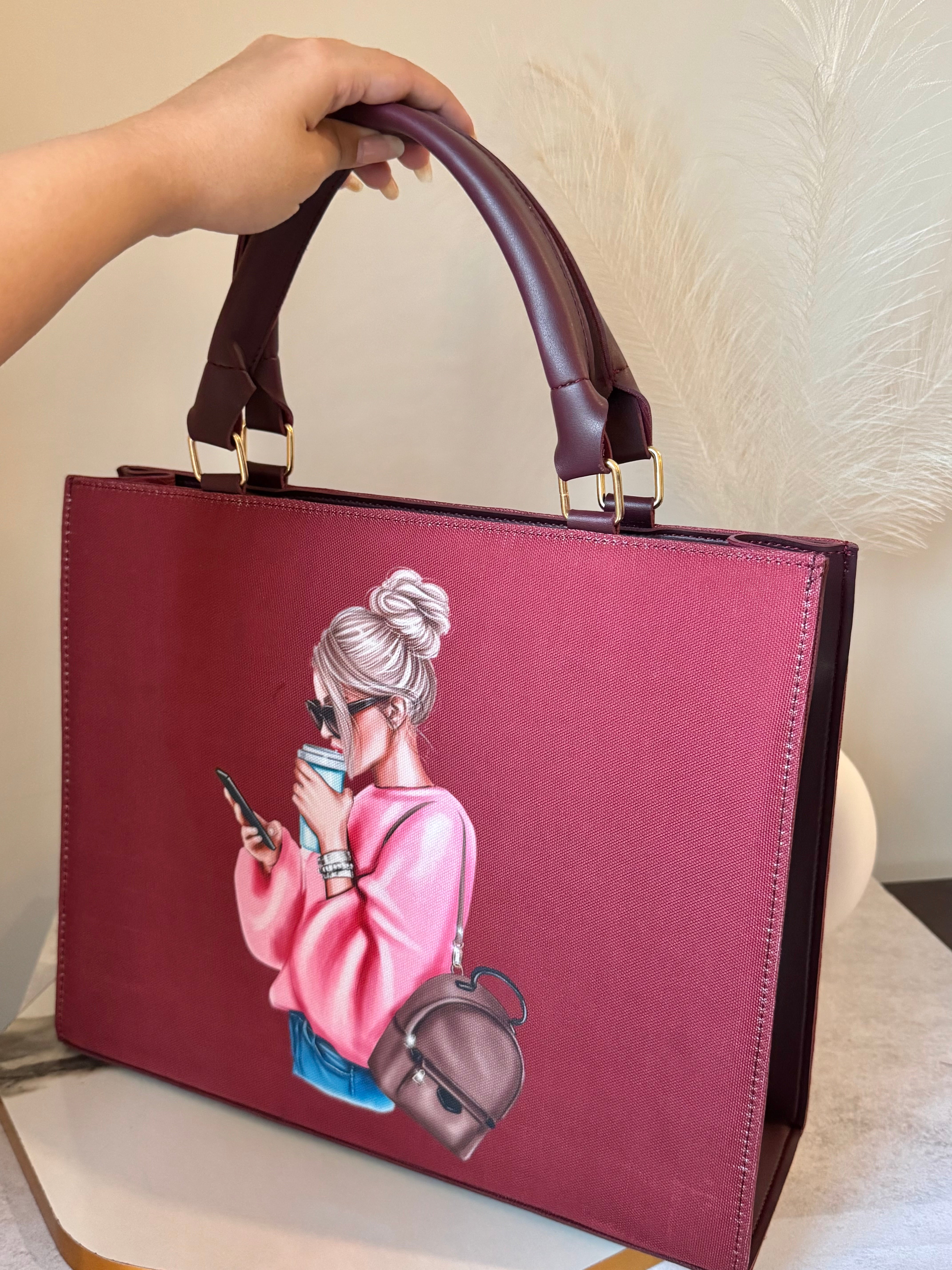 Lady Boss Tote Bag - Maroon
