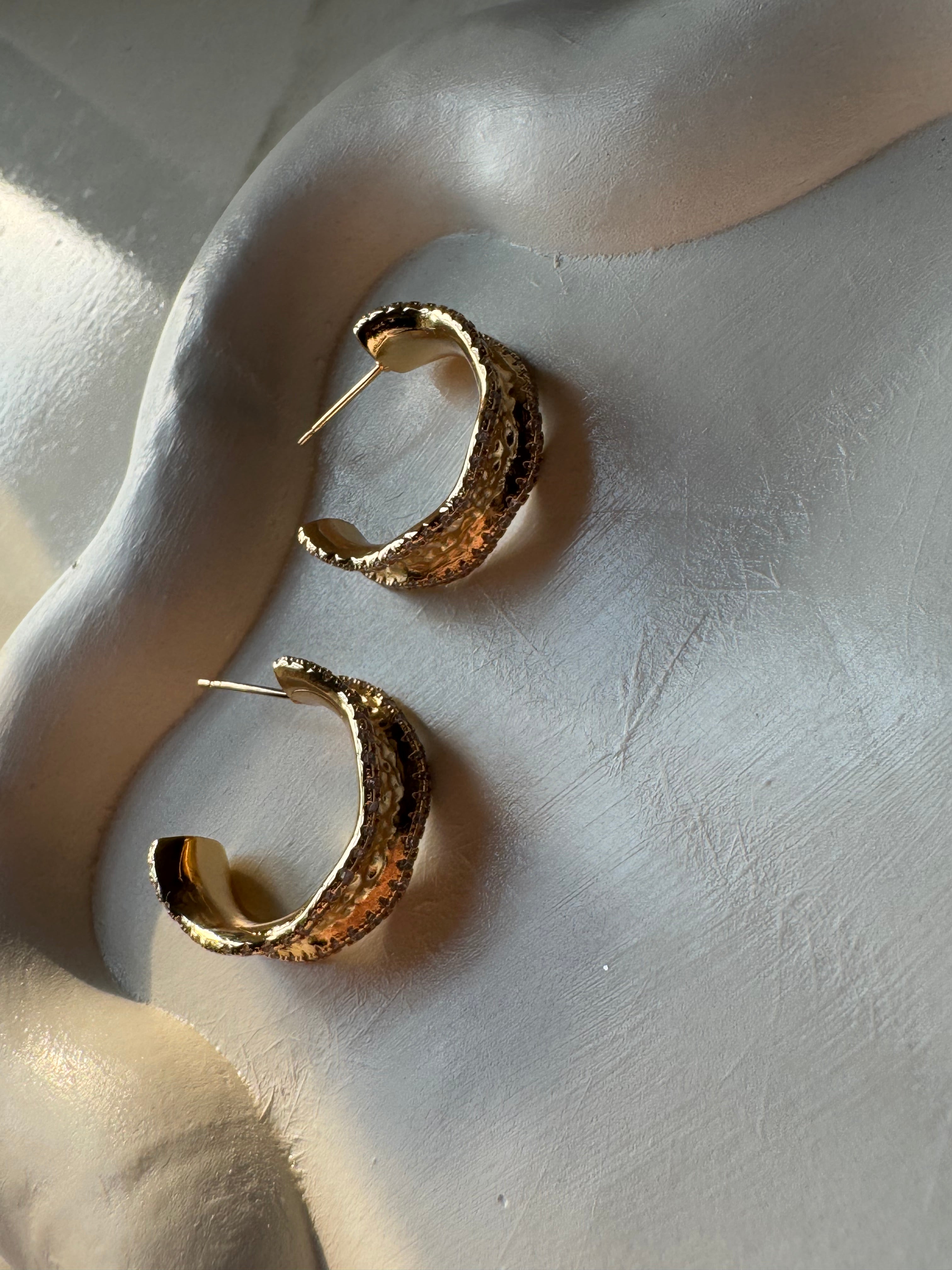 Crimson Hoops - 18K Gold Plated