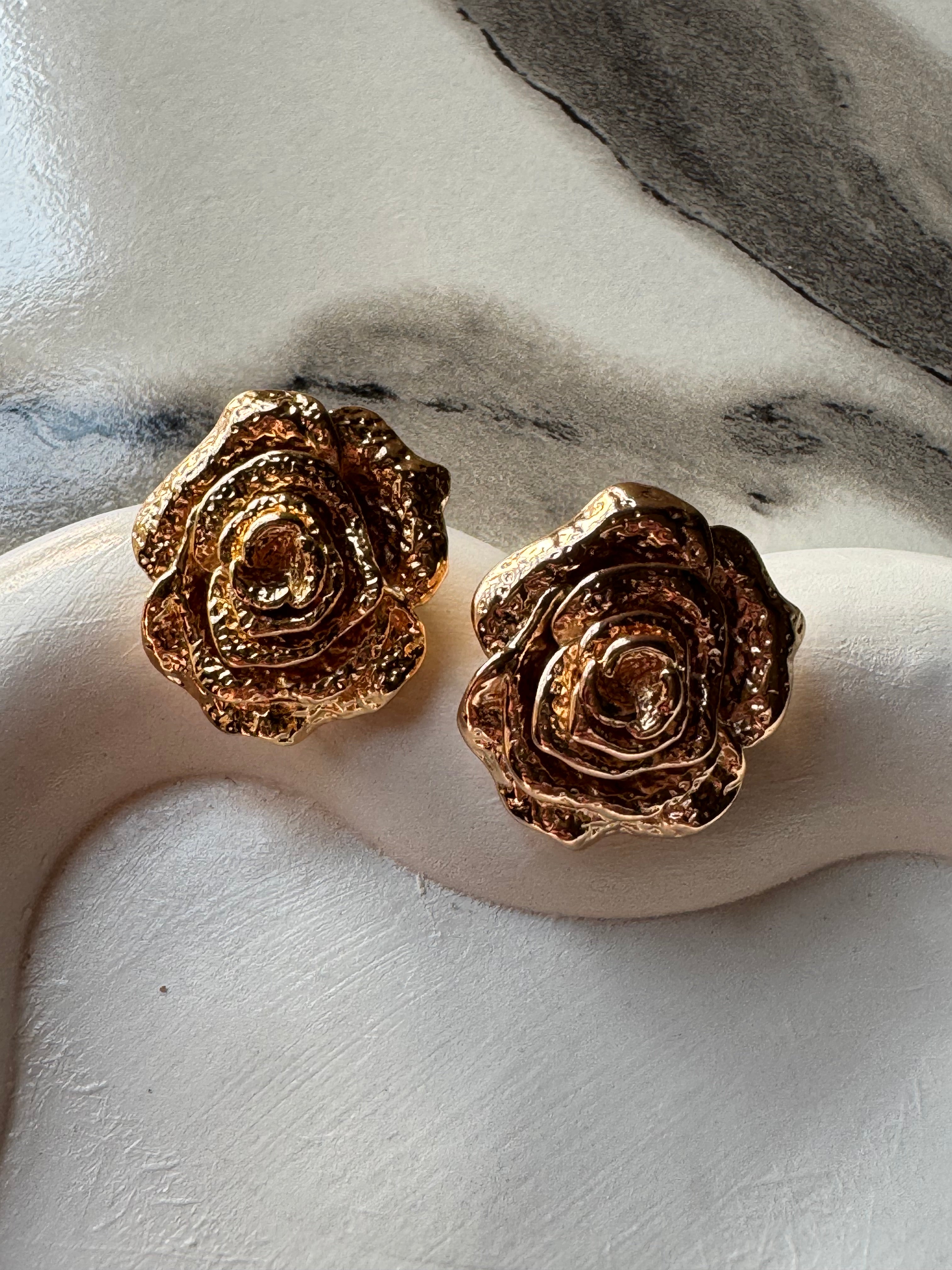 Rose Gold Earrings - 18K Gold Plated