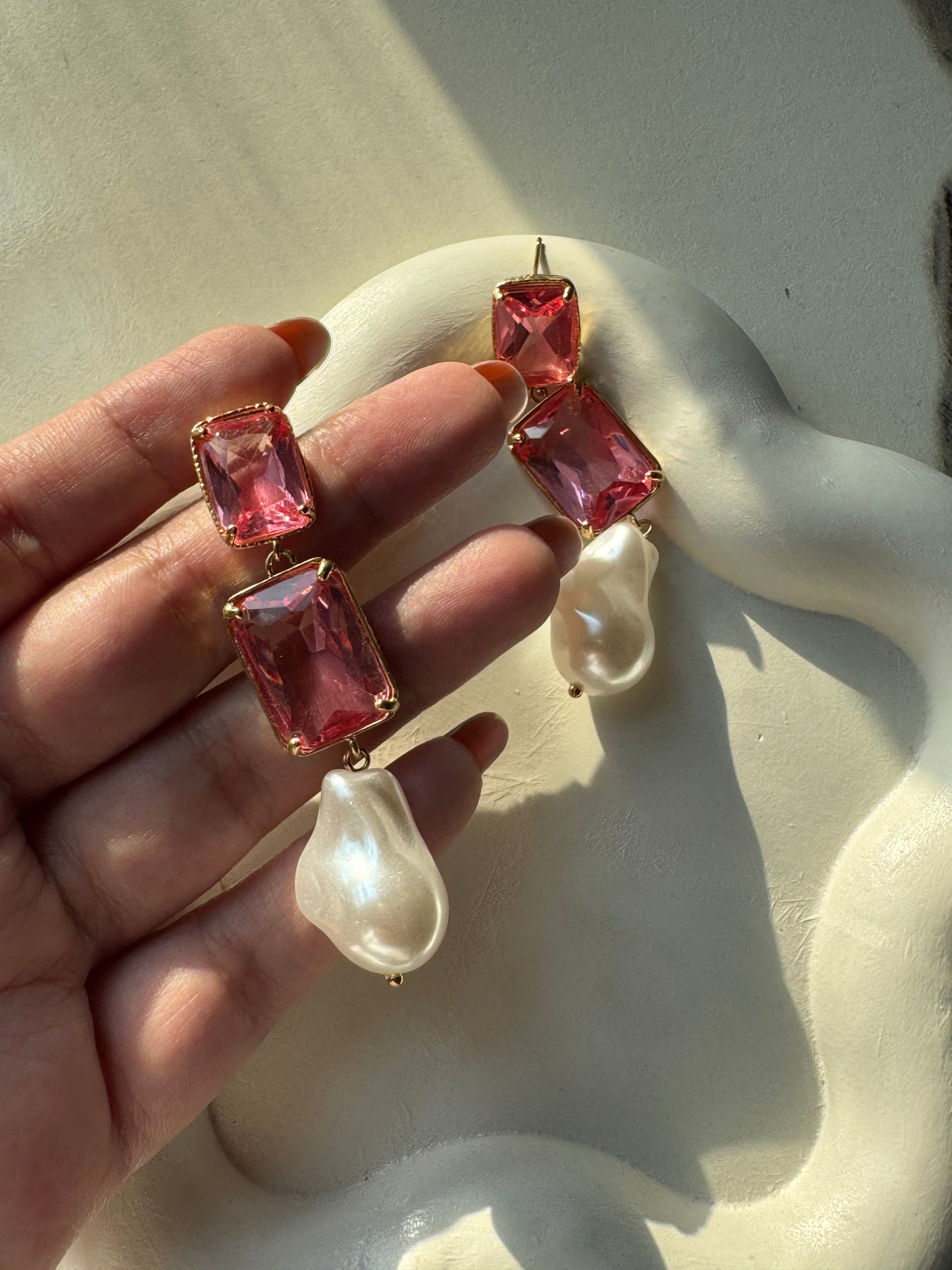 Cherry Blossom Pearls Earrings
