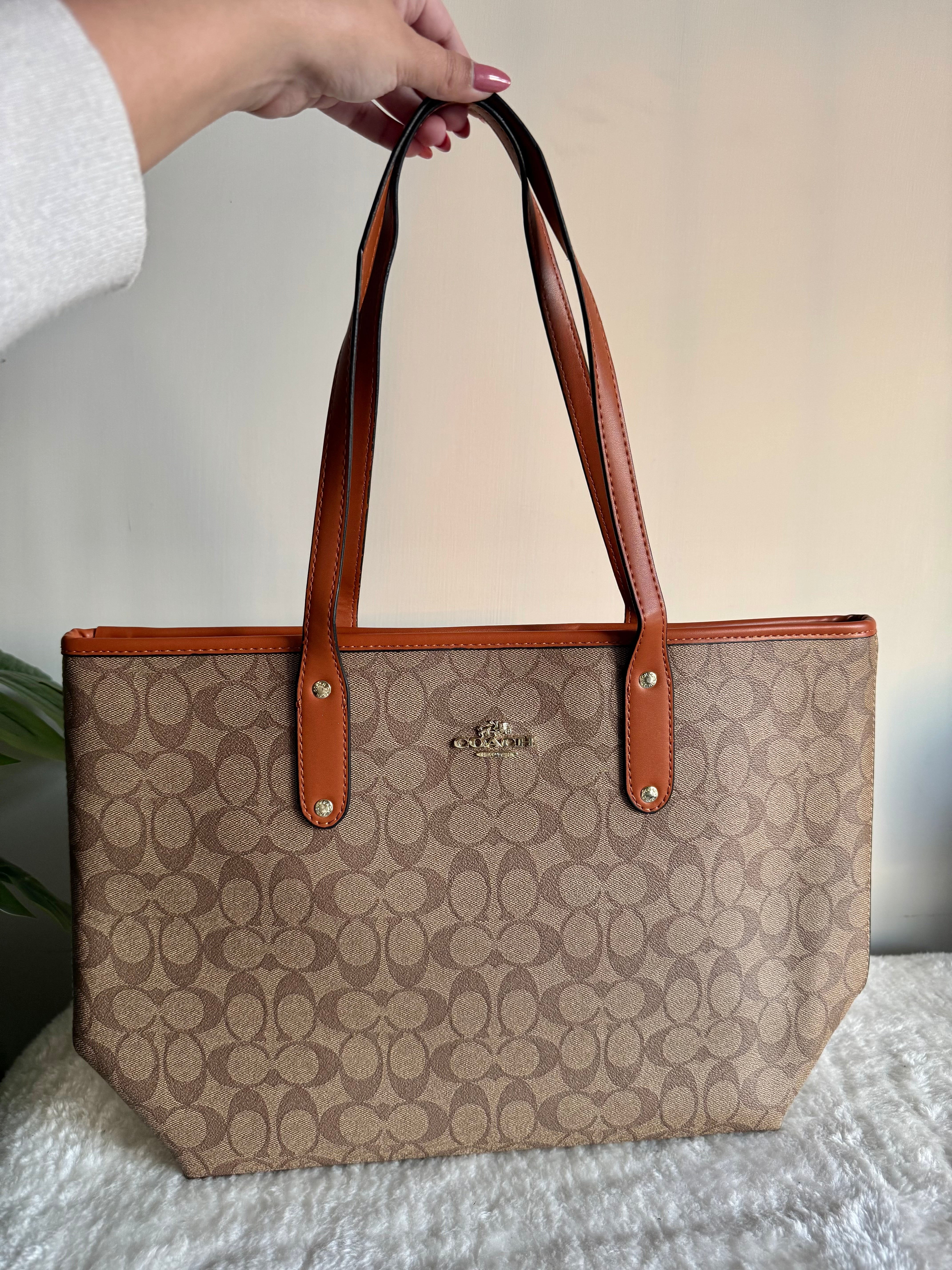 COACH TOTE BAG PREMIUM (Apricot Brown) - BOX PACKING