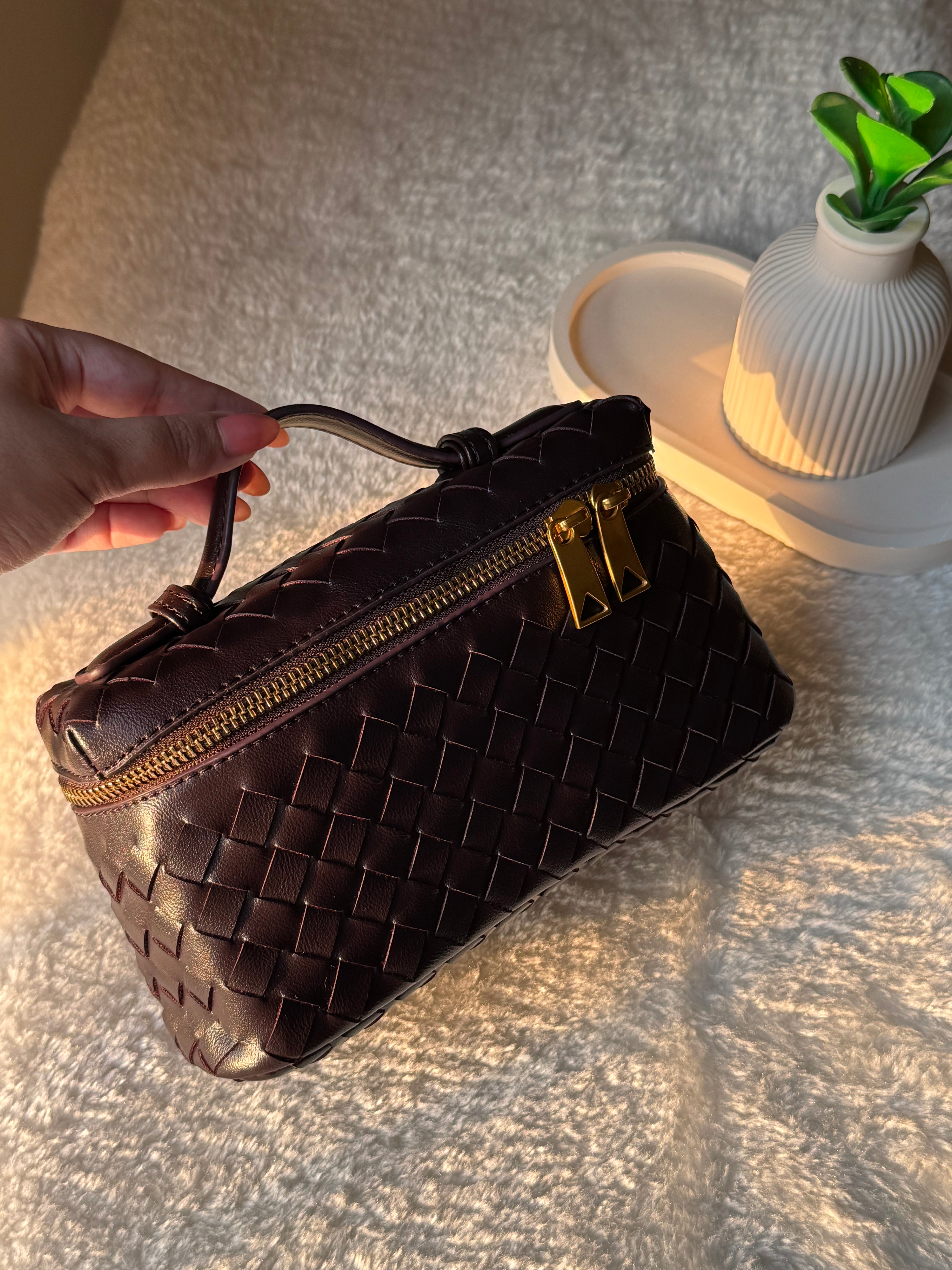 JW Pie Woven Bag with Long Strap (Magenta Purple)