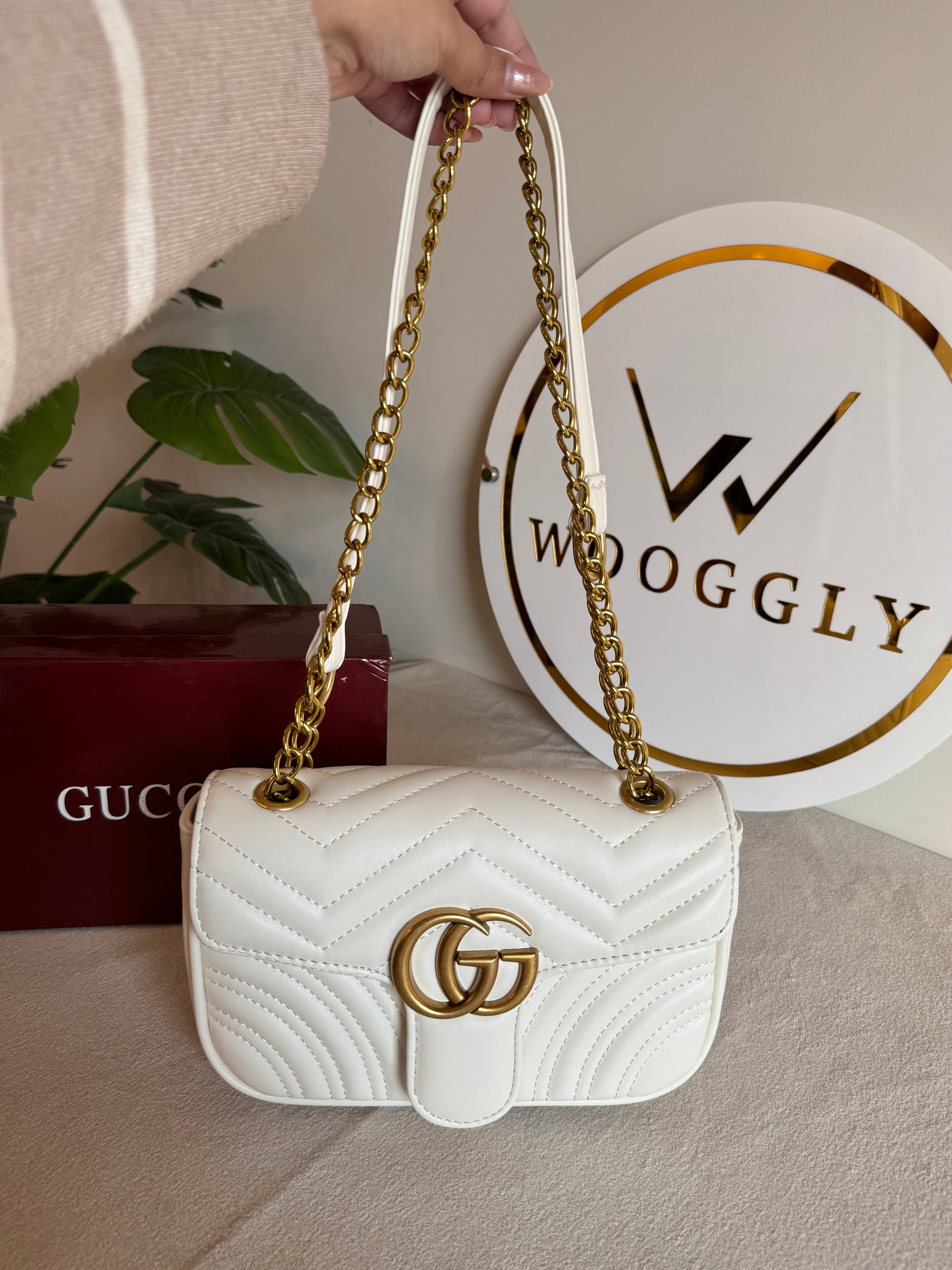 Gucci Signature Bag - Cream with Box Packing