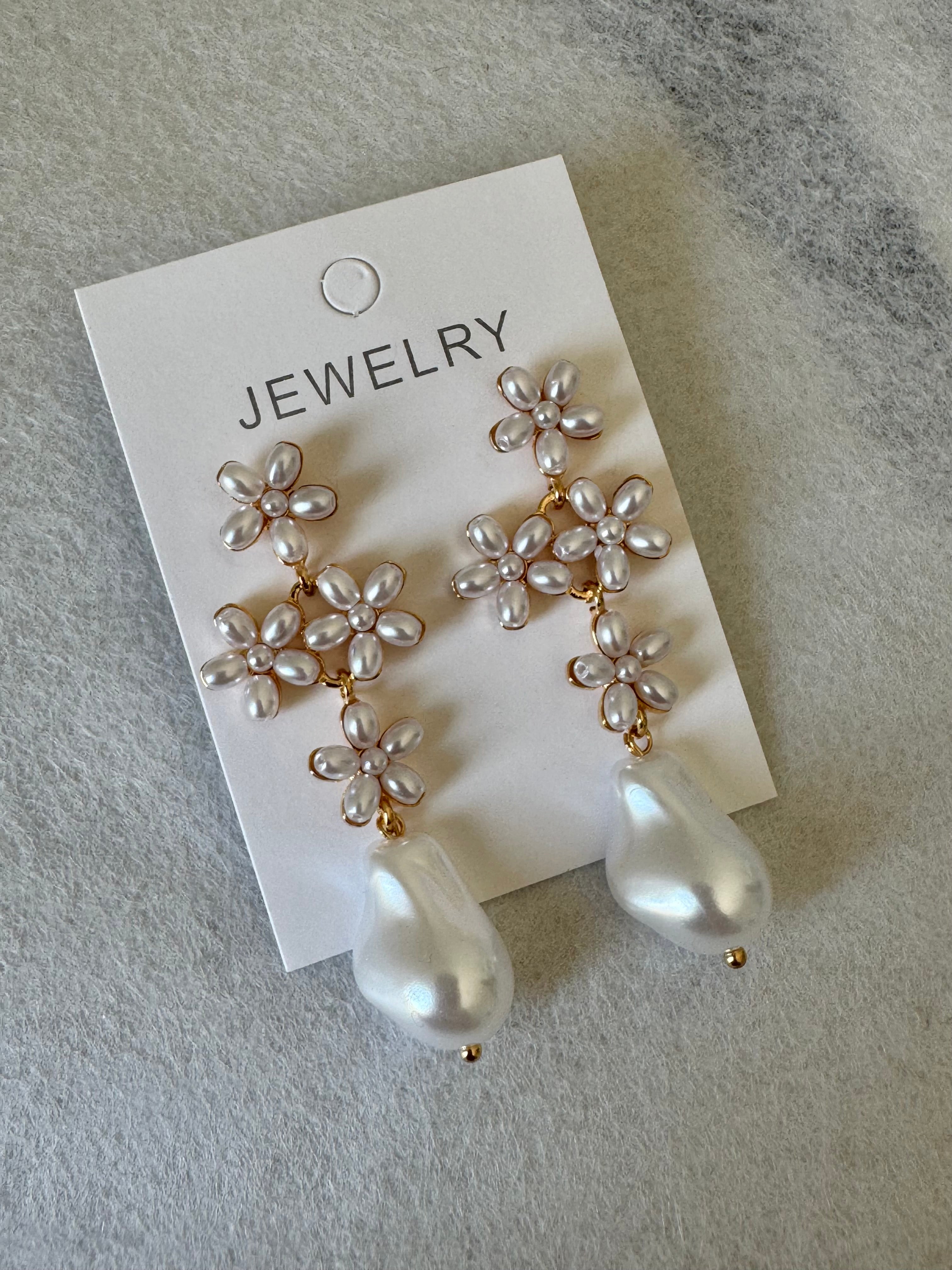 Majestic Pearl Drape Earrings