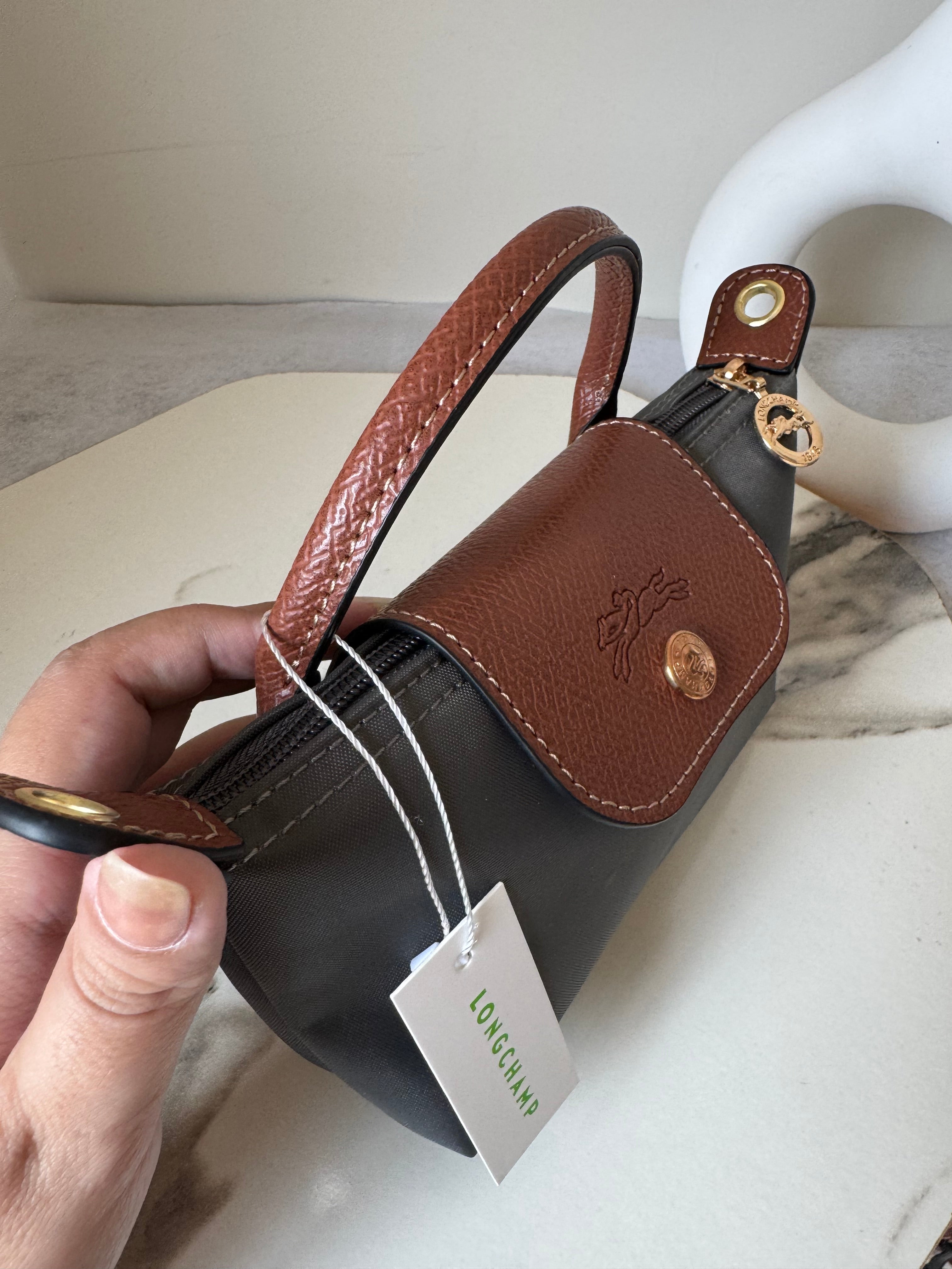 LongChamp Crossbody Bag with Strap - Grey (WITH BRAND LOGO)