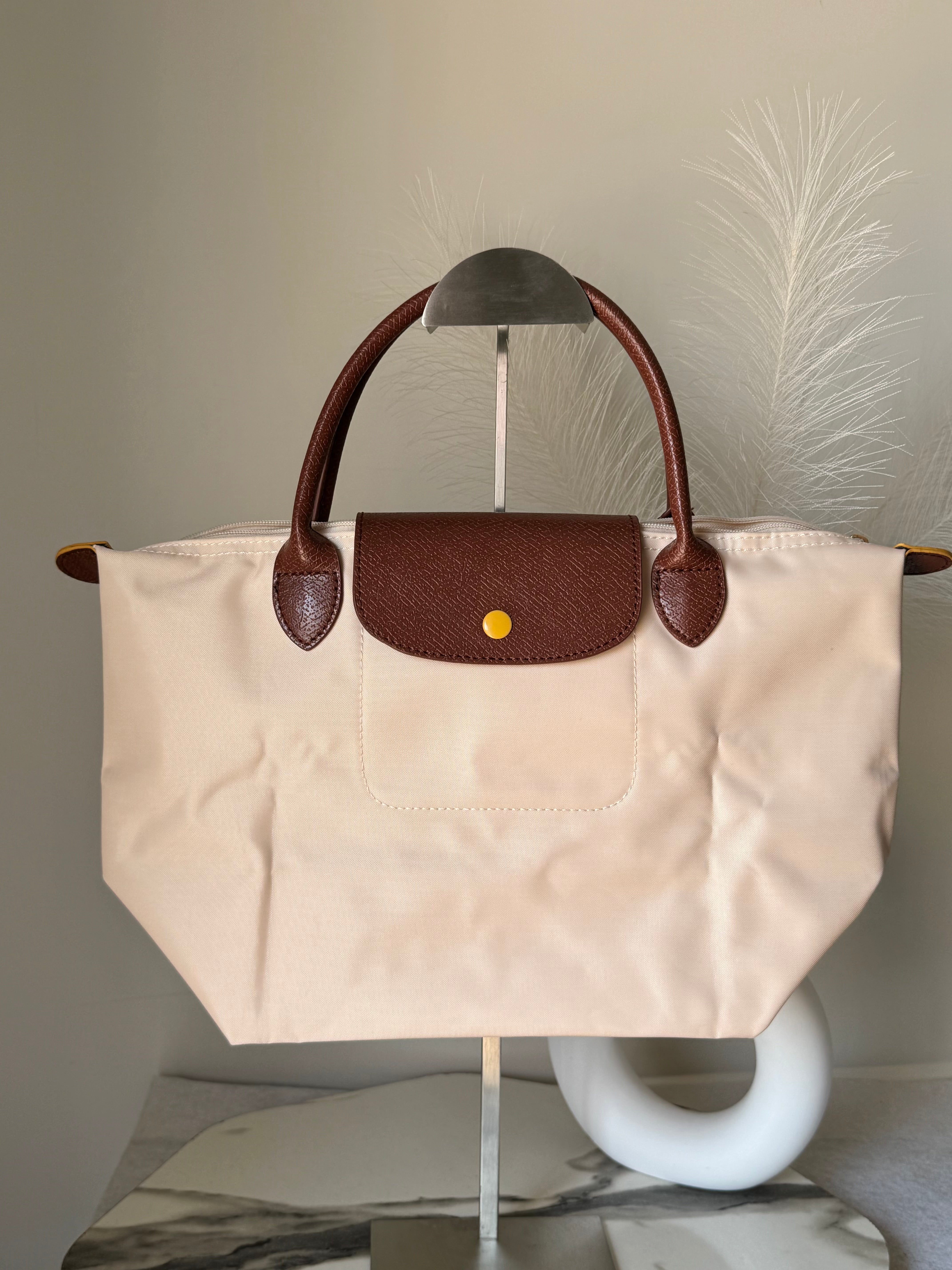 Longchamp Tote - Medium Off White (NO LOGO)