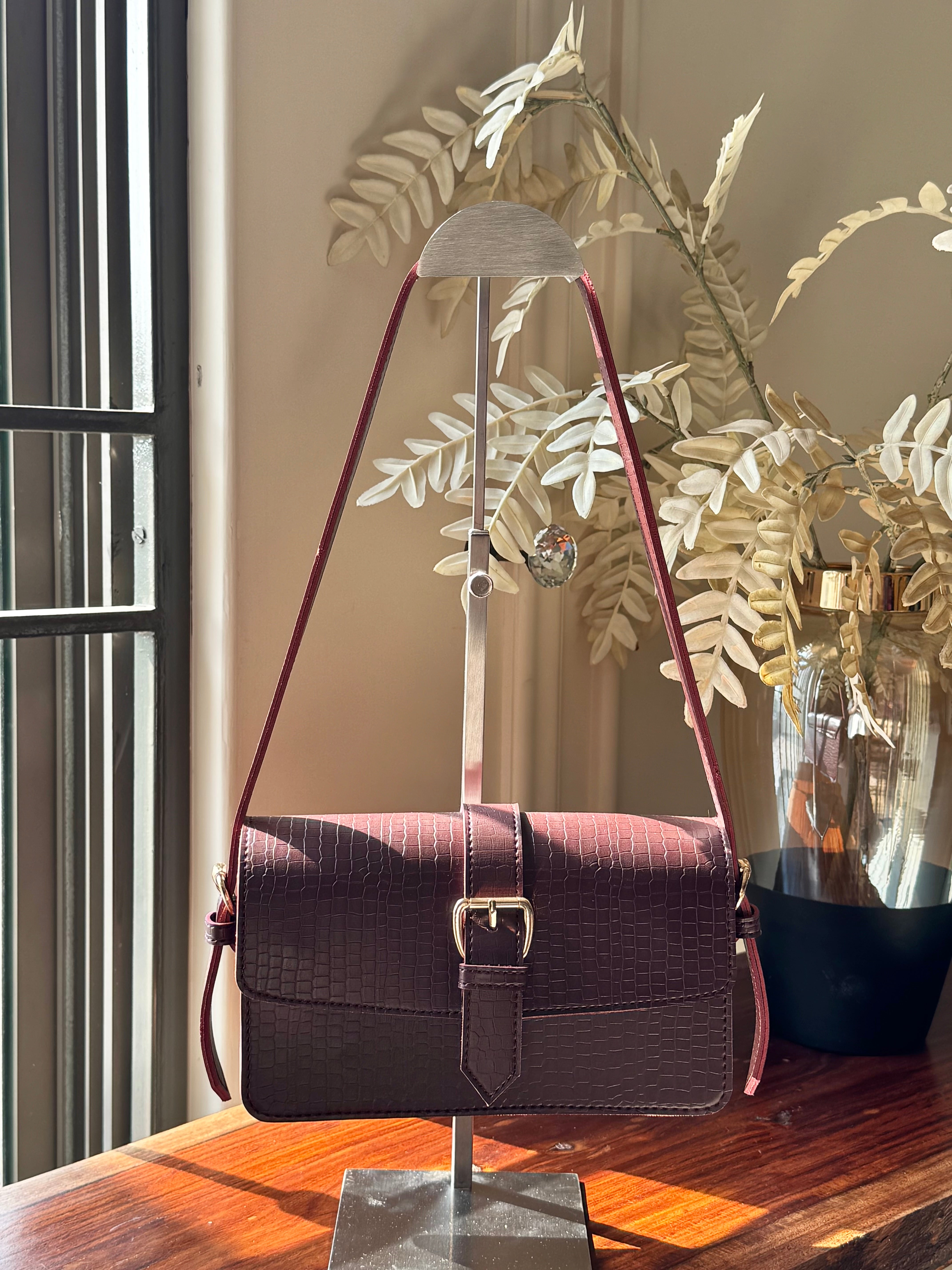 Ella Shoulder Bag - Maroon