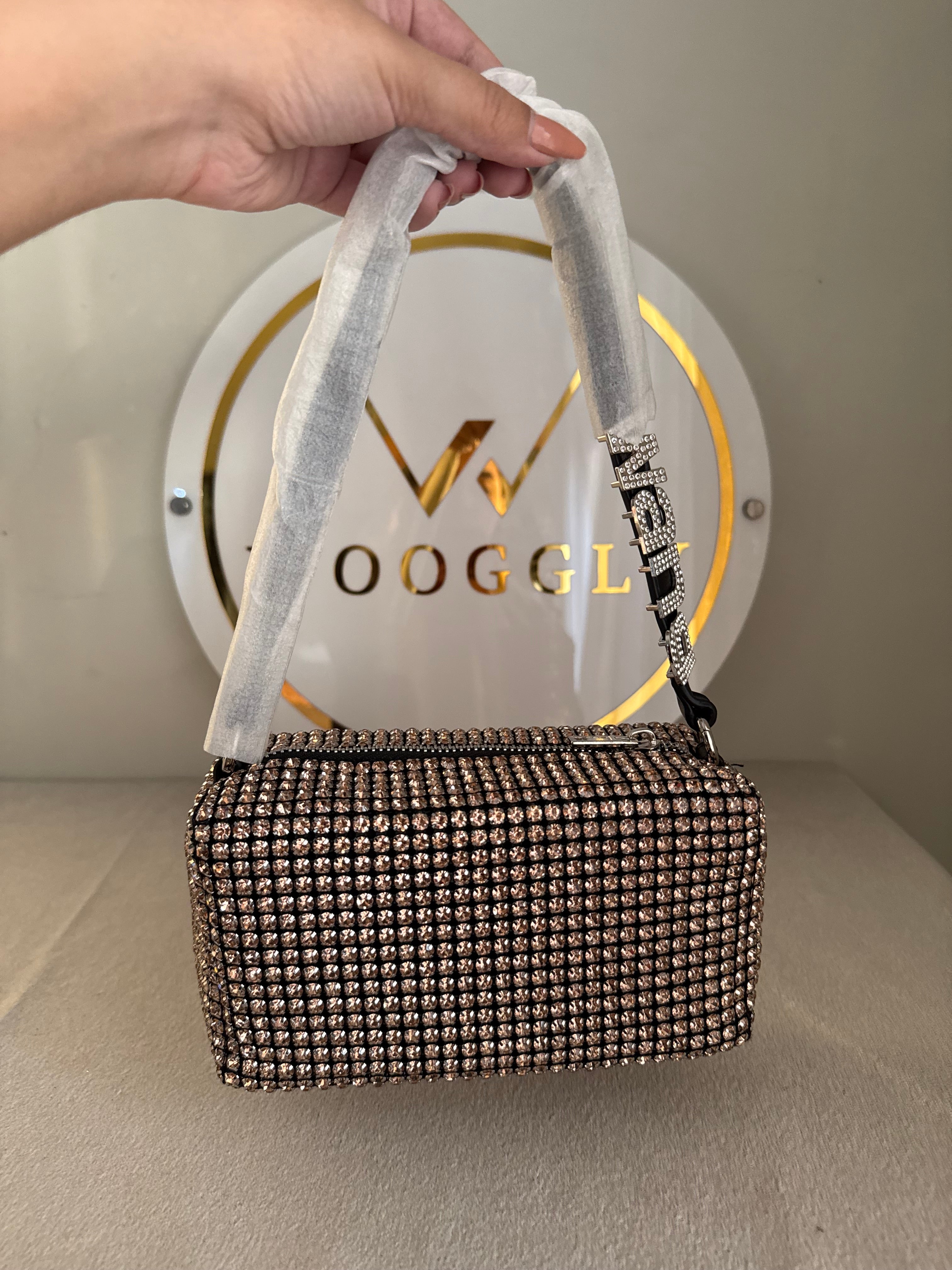 Alexander Wang Rhinestone Evening Clutch (Pink)