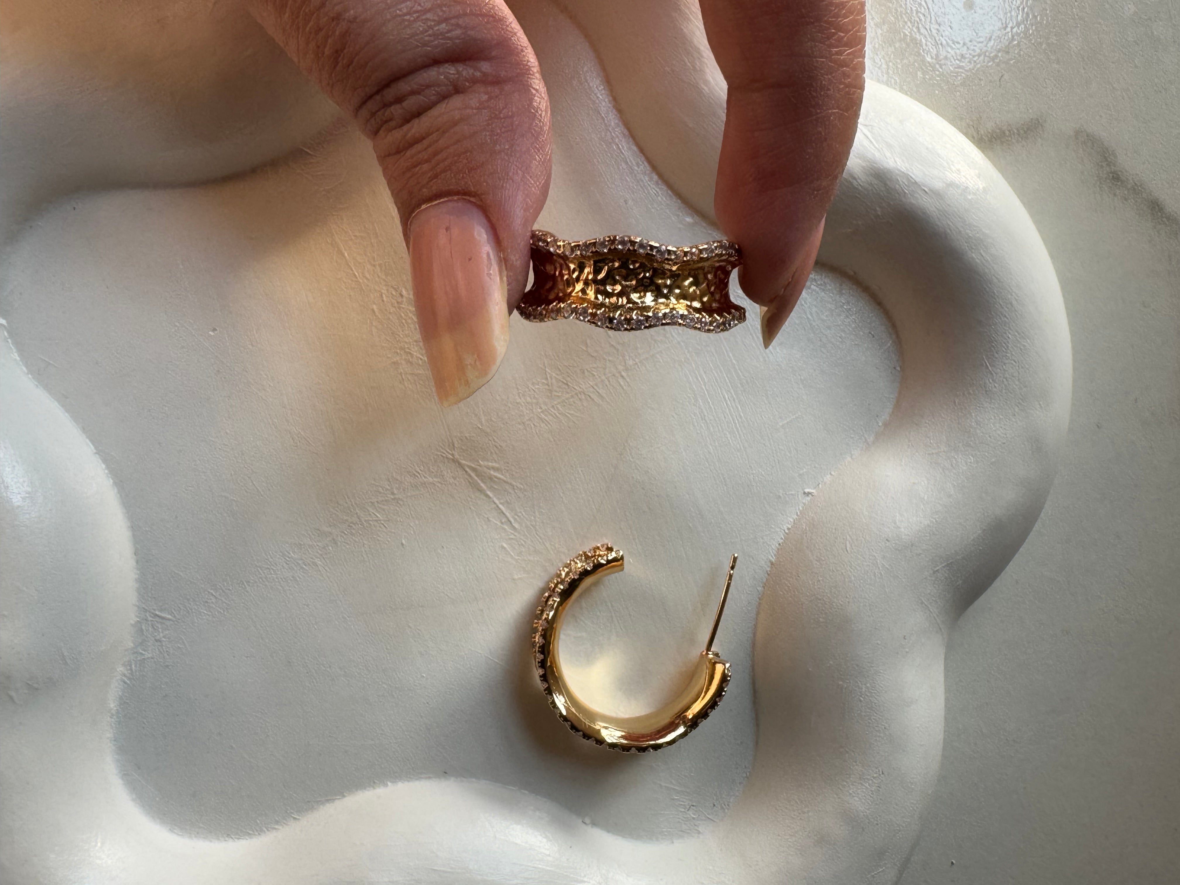 Crimson Hoops - 18K Gold Plated