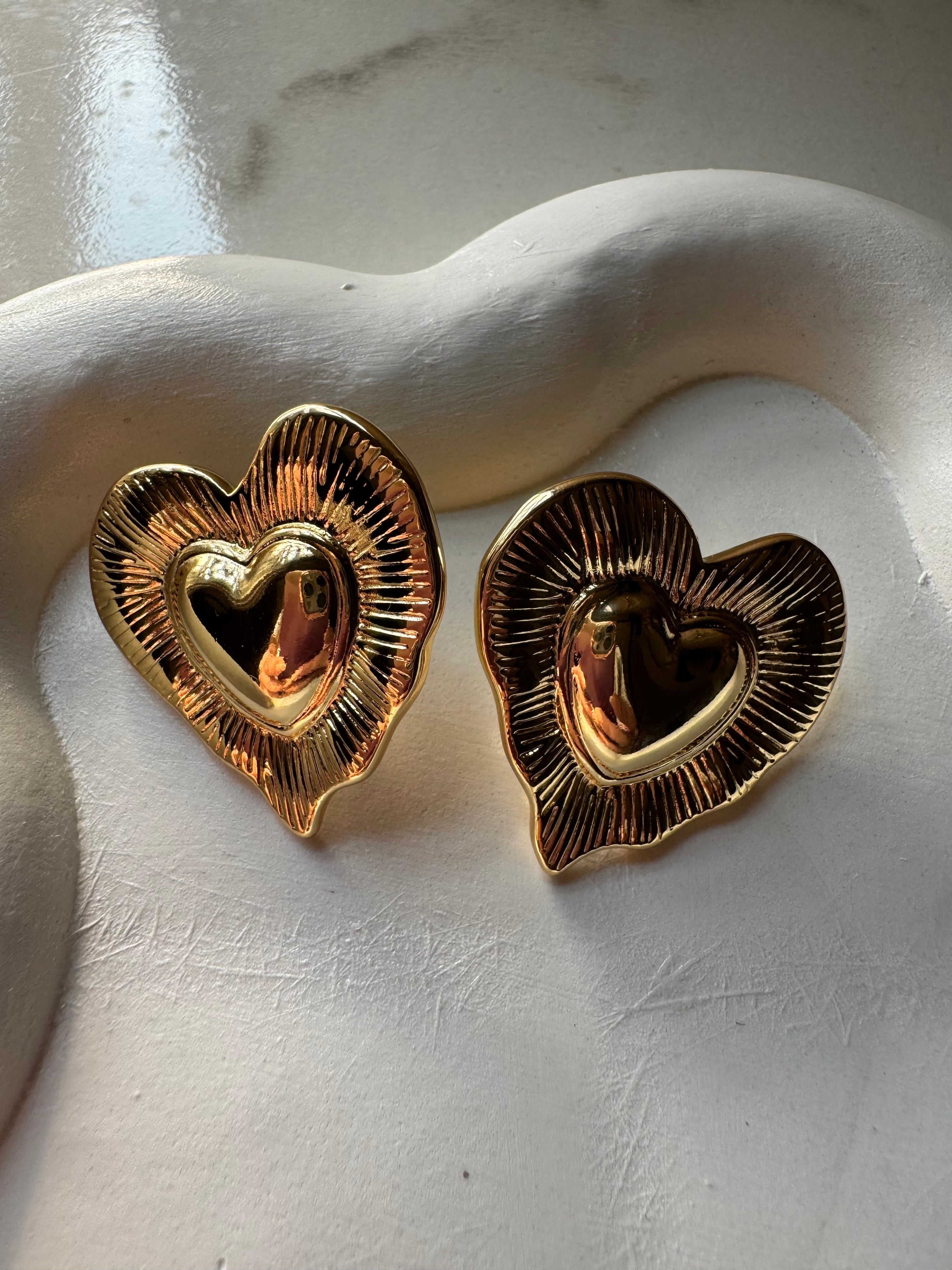 Love Studs - 18K Gold Plated