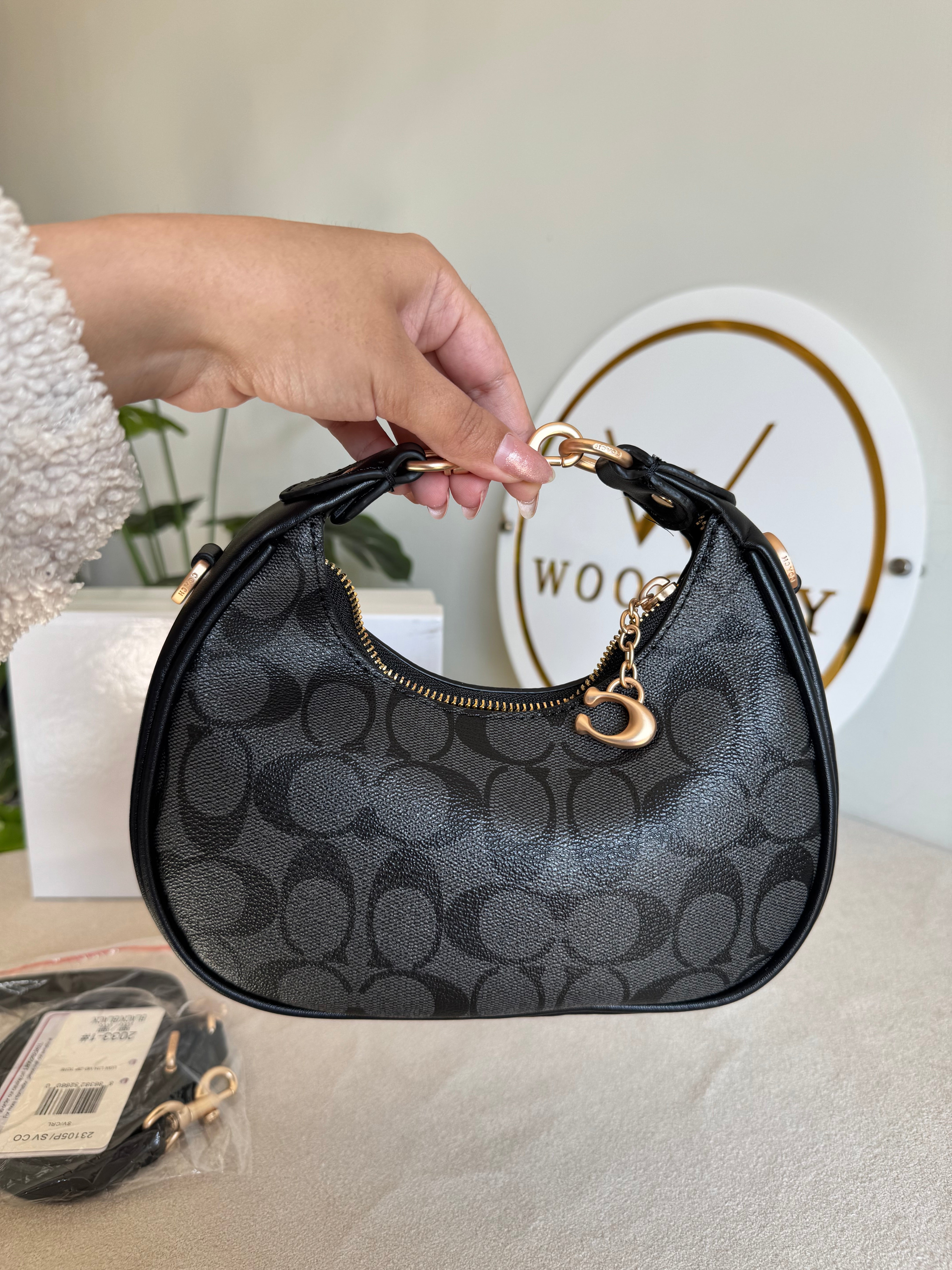 COACH Jonie Bag PREMIUM (Signature Black) - BOX PACKING