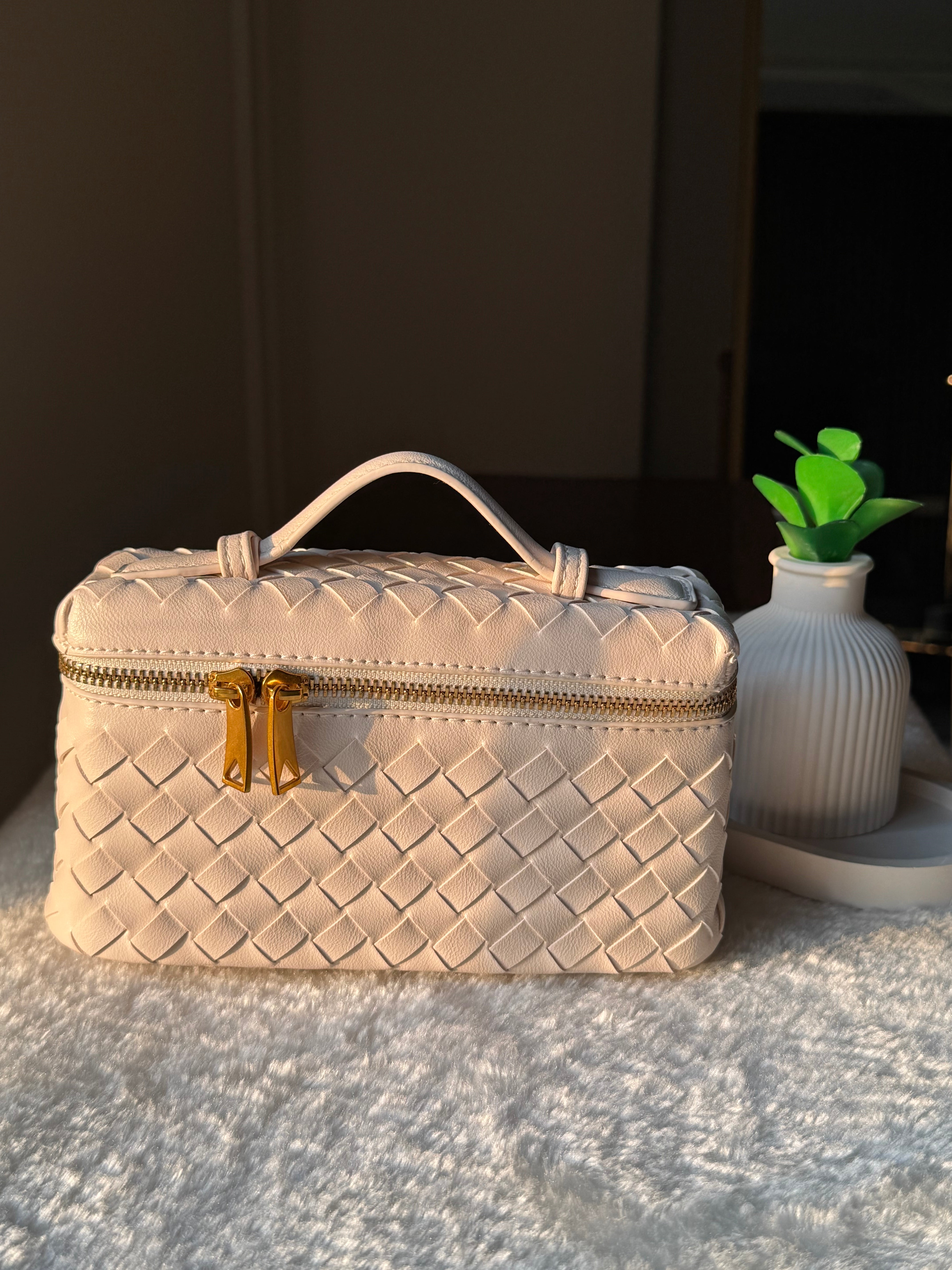 JW Pie Woven Bag with Long Strap (Cream)