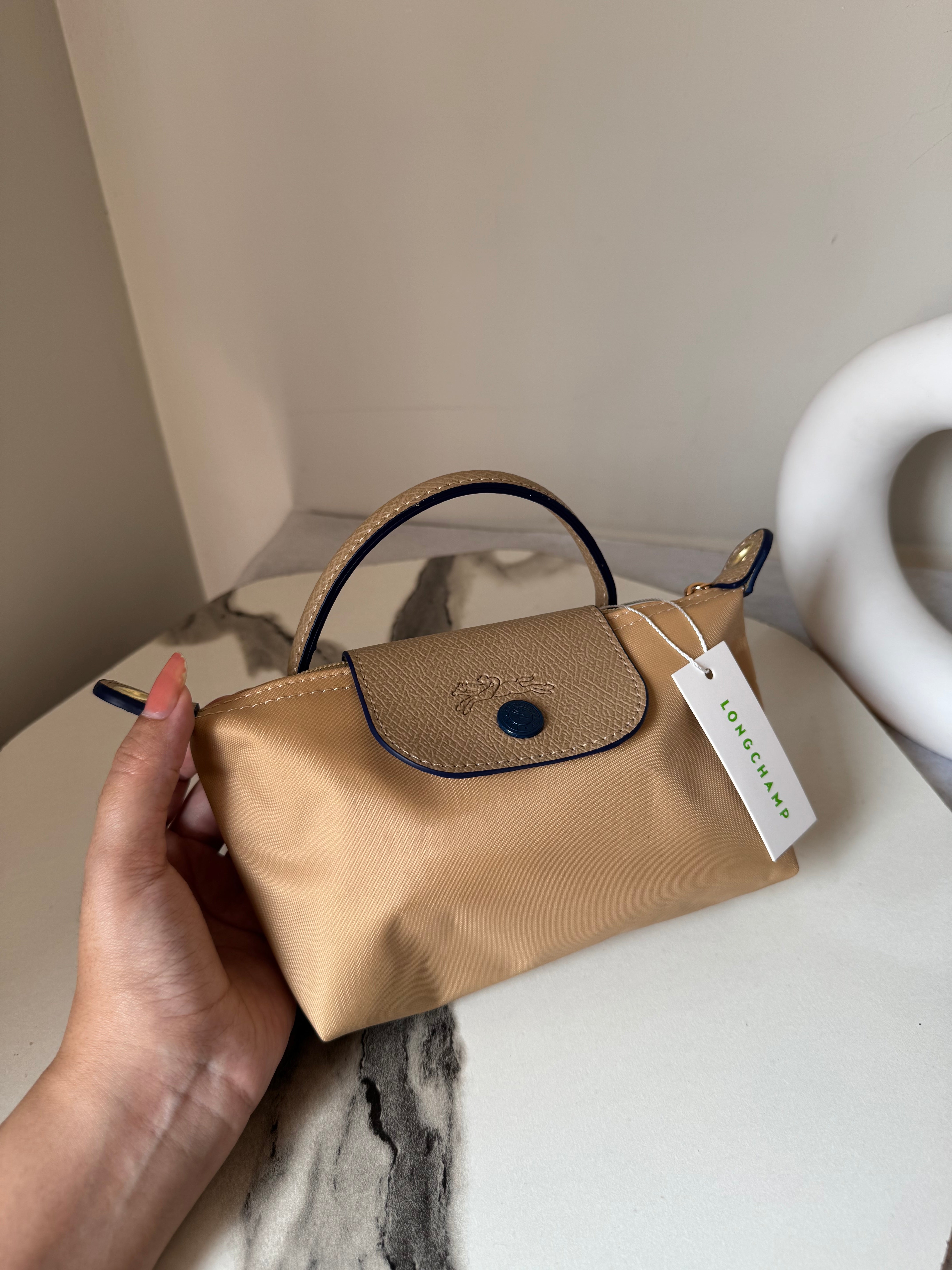 LongChamp Crossbody Bag with Strap - Butter Yellow (WITH BRAND LOGO)
