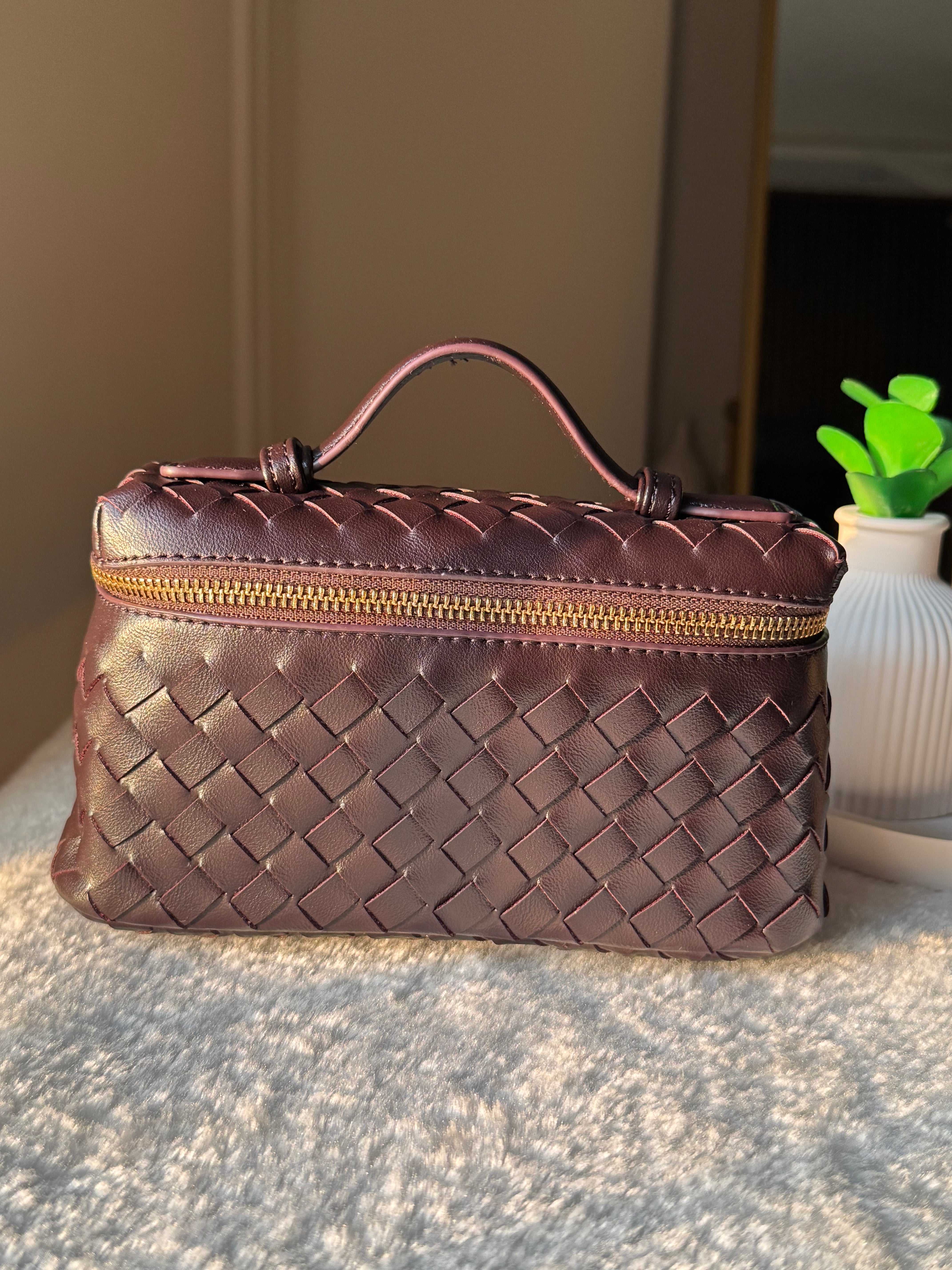 JW Pie Woven Bag with Long Strap (Magenta Purple)