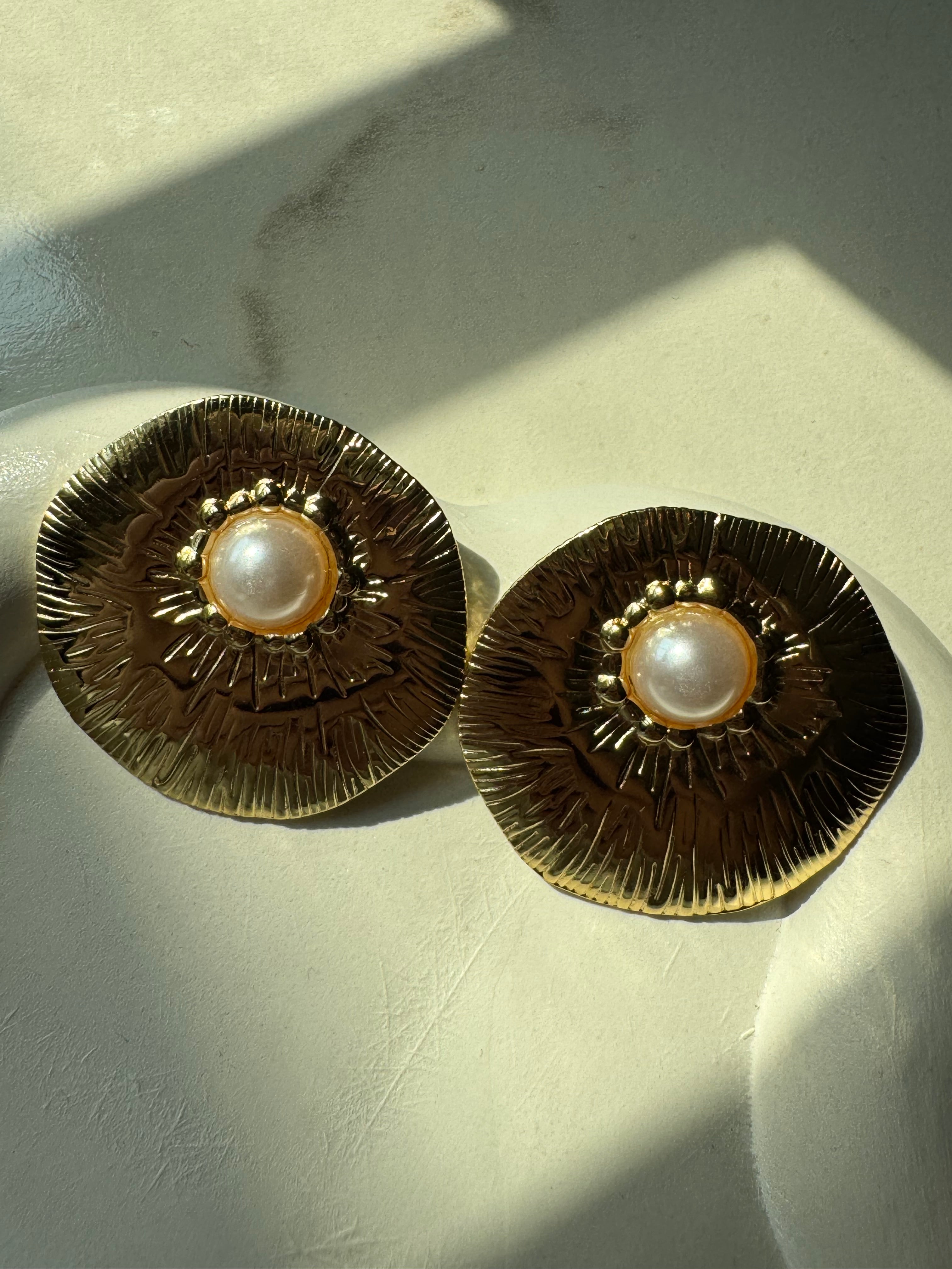 Orchid Shine Studs - 18K Gold Plated