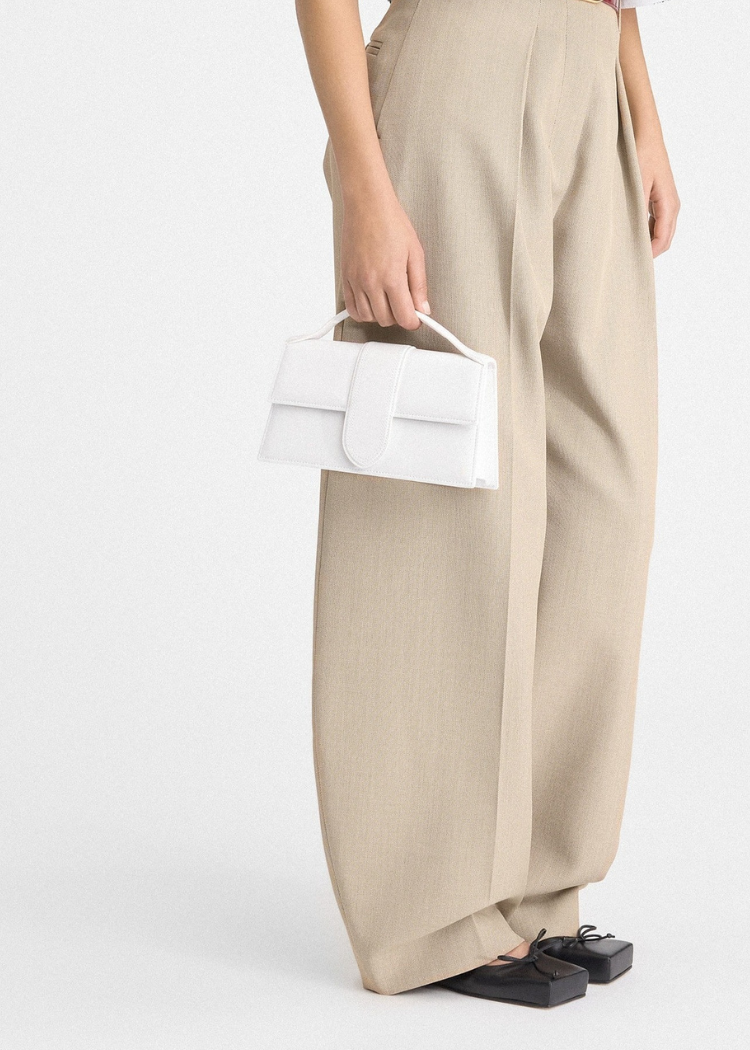 Muse White HandBag with Strap