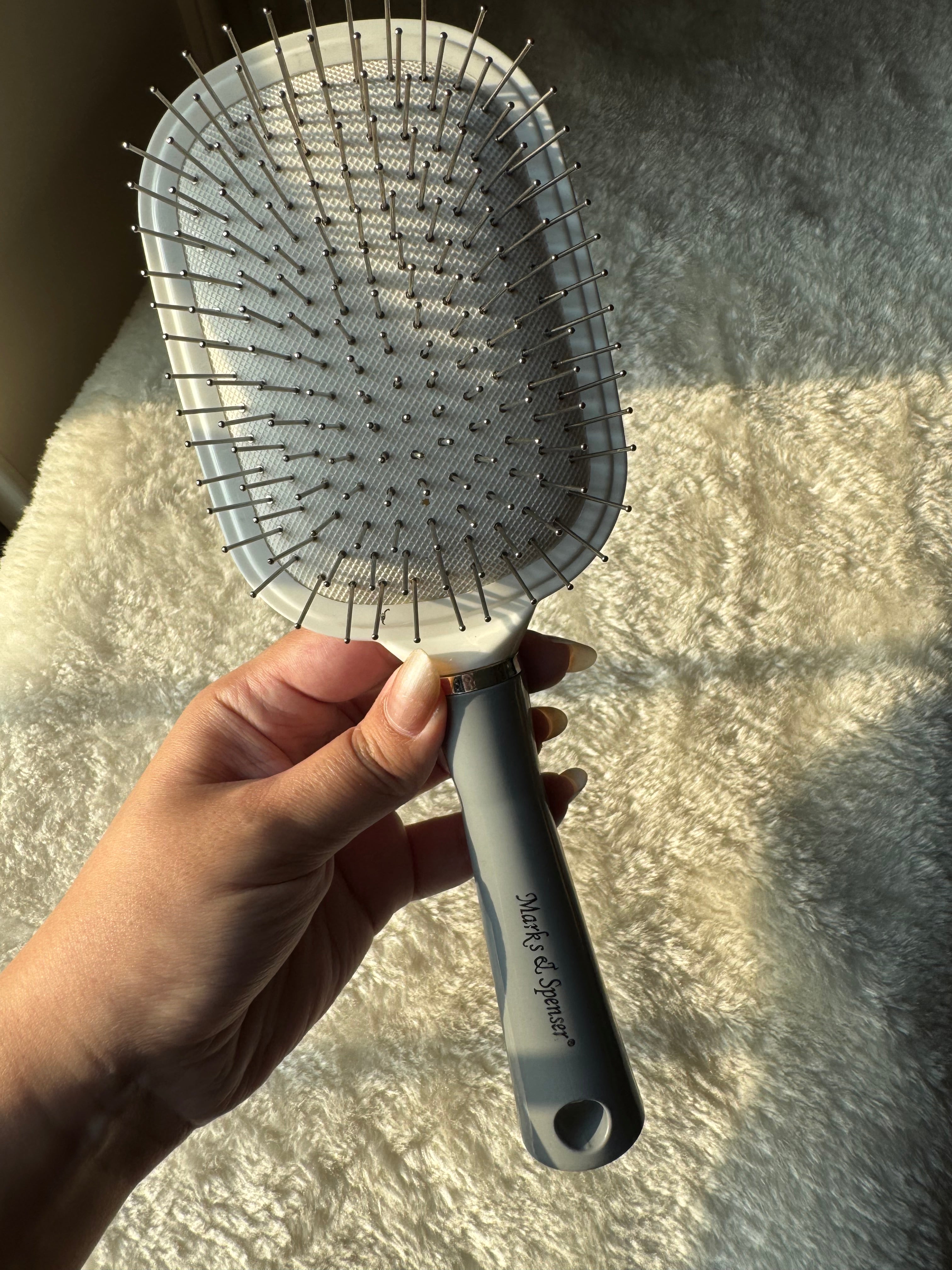 Grey & White Softest Hair Brush