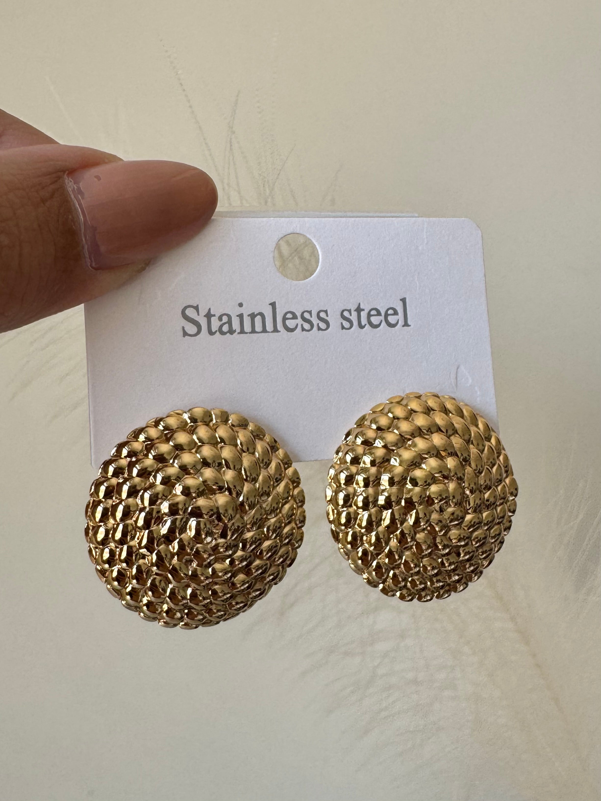 Timeless Gleam Studs - Stainless Steel