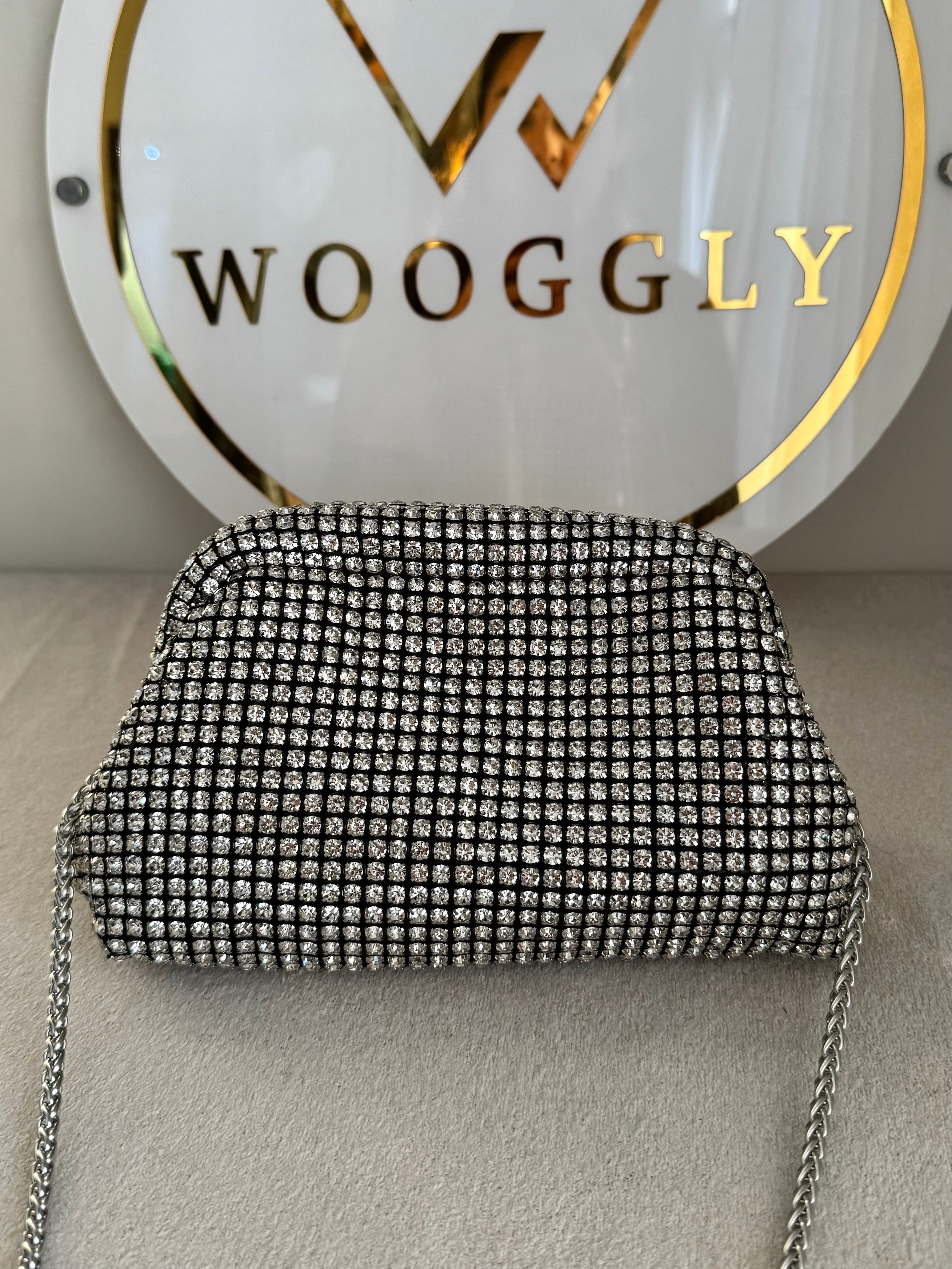 Extremely Premium Rhinestone Evening Clutch (Silver)