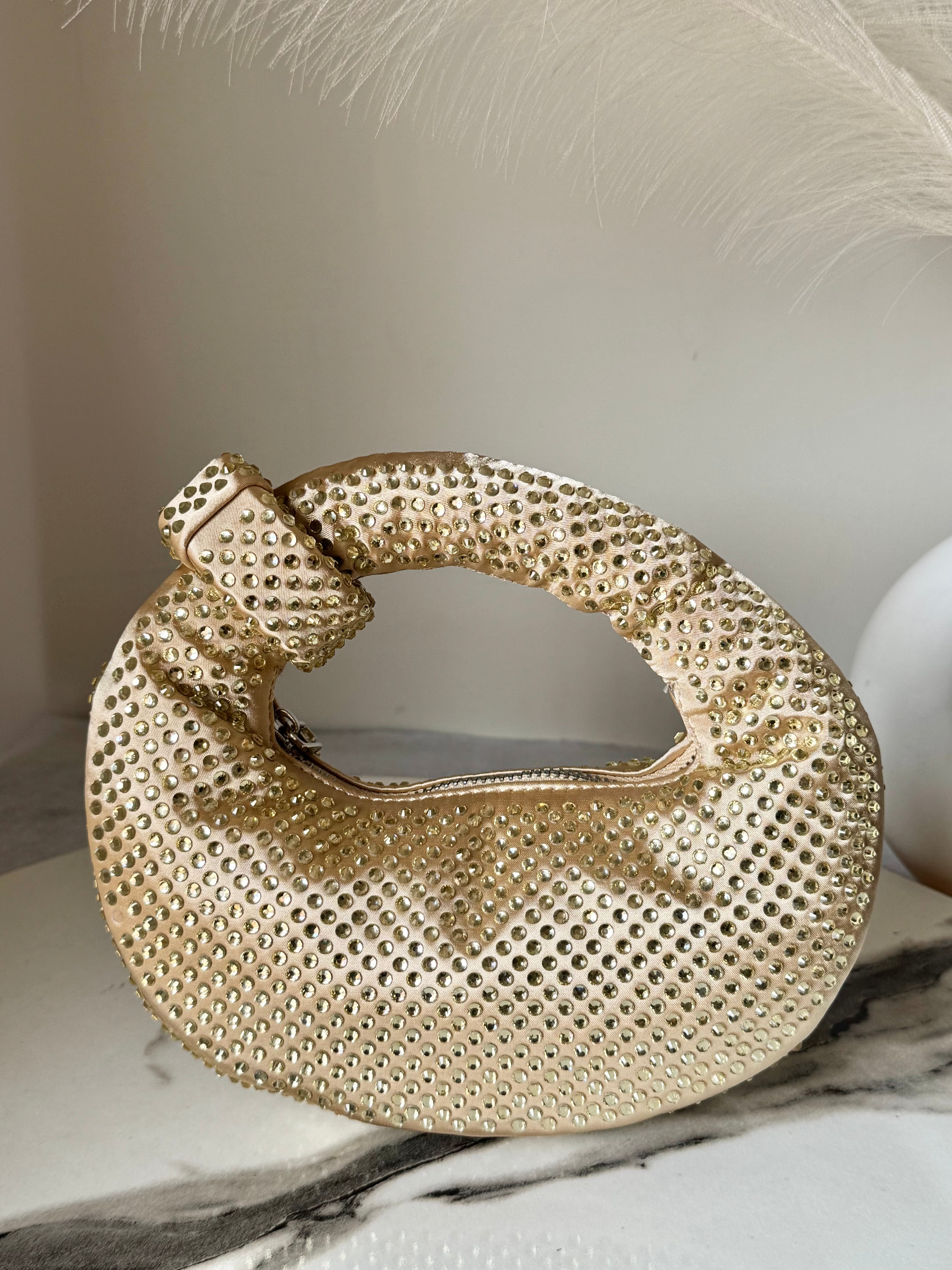 JW PIE Inspired Rhinestone Bag (Gold)