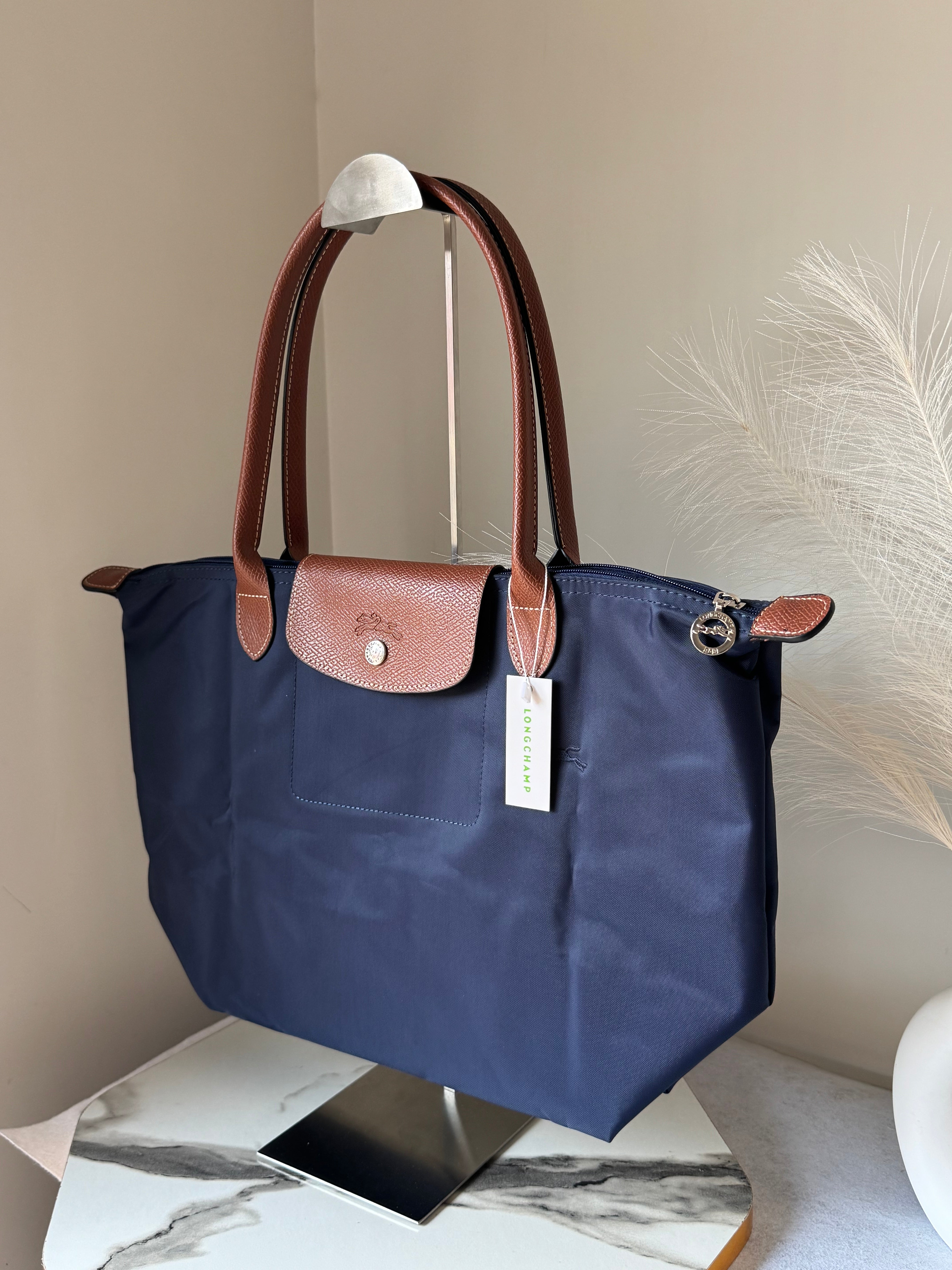 Longchamp Tote LARGE - Blue (WITH BRAND LOGO)