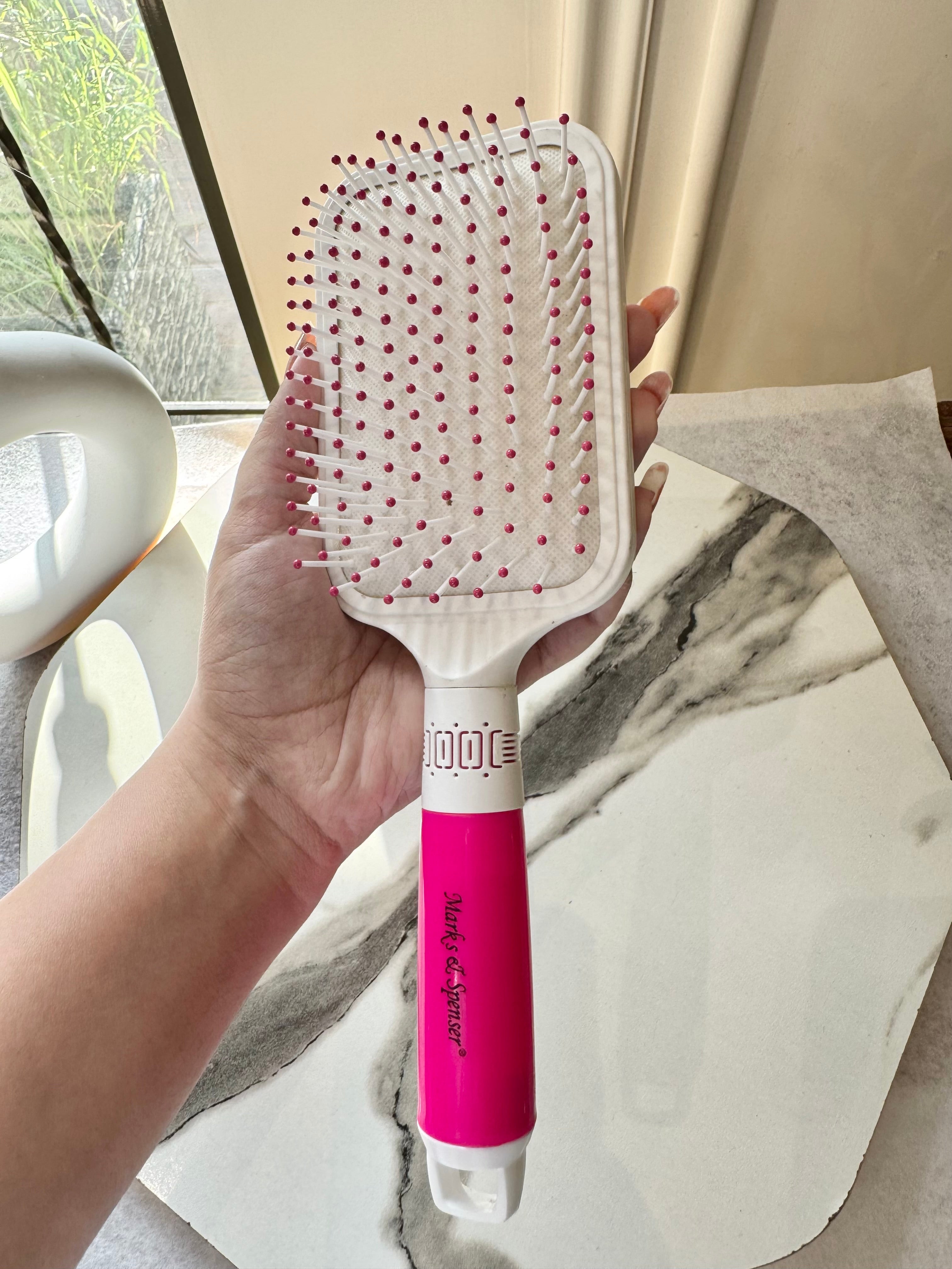 Softest White Pink Square Brush