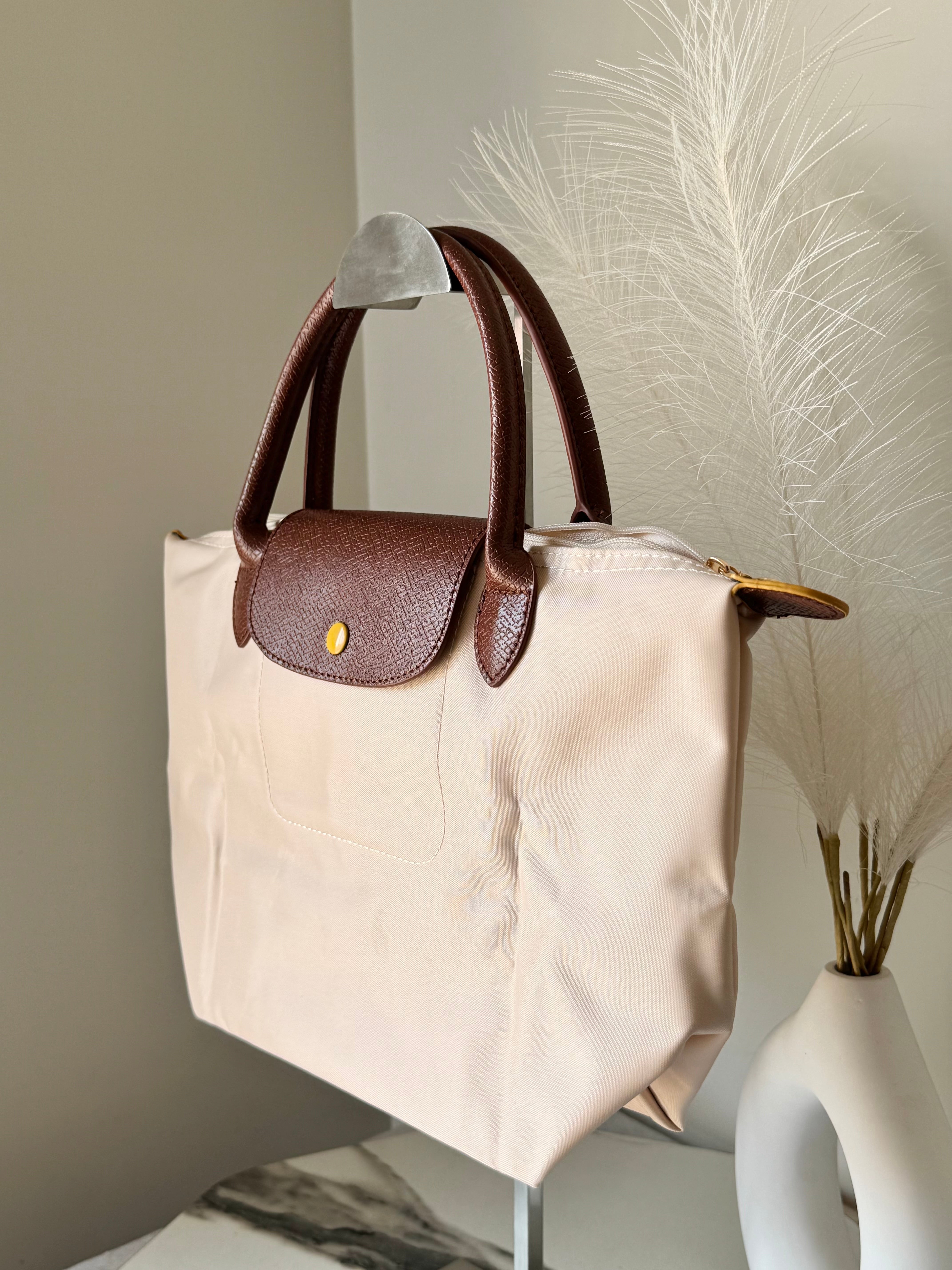 Longchamp Tote - Medium Off White (NO LOGO)