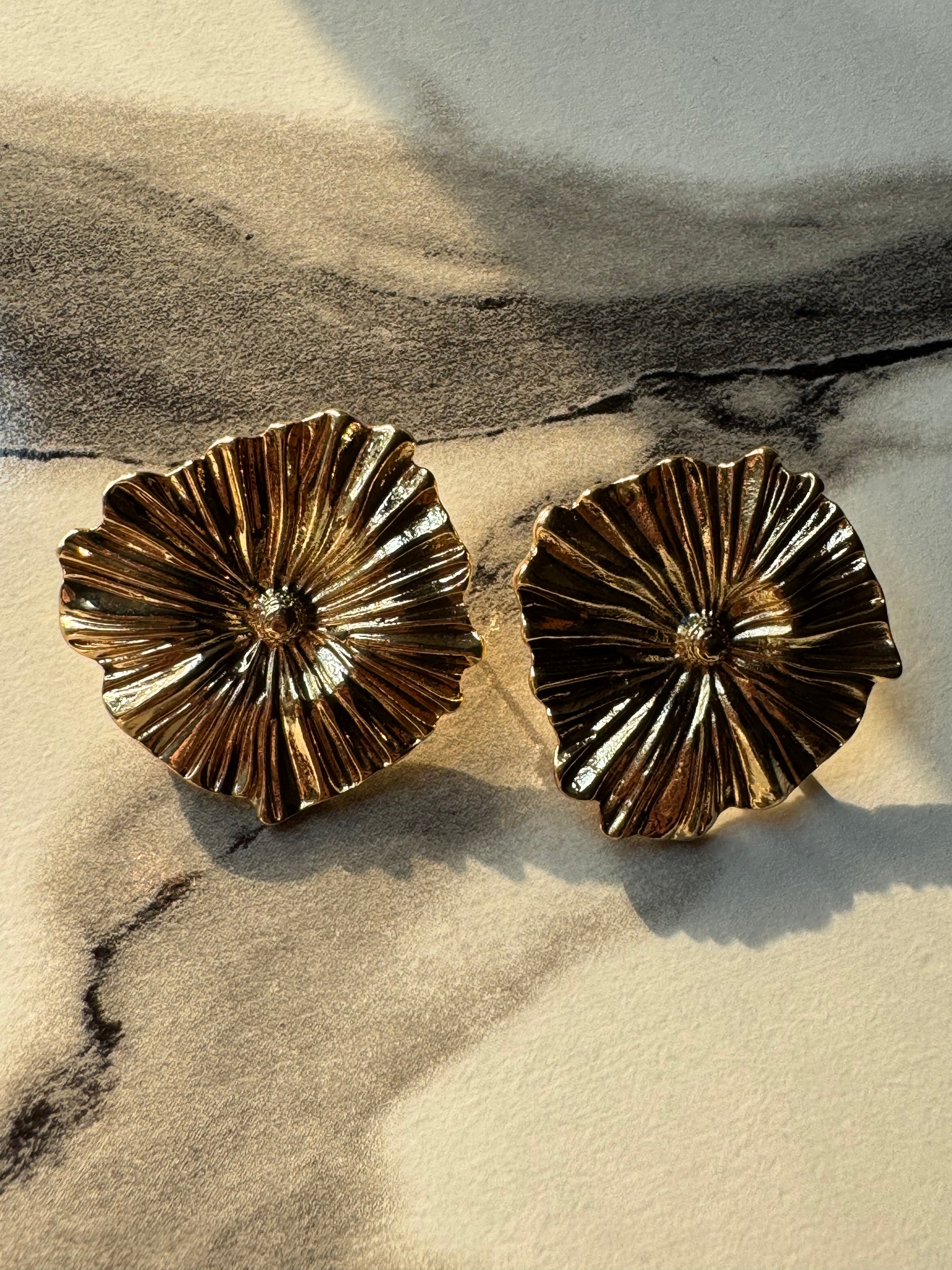 Floral Studs - 18K Gold Plated