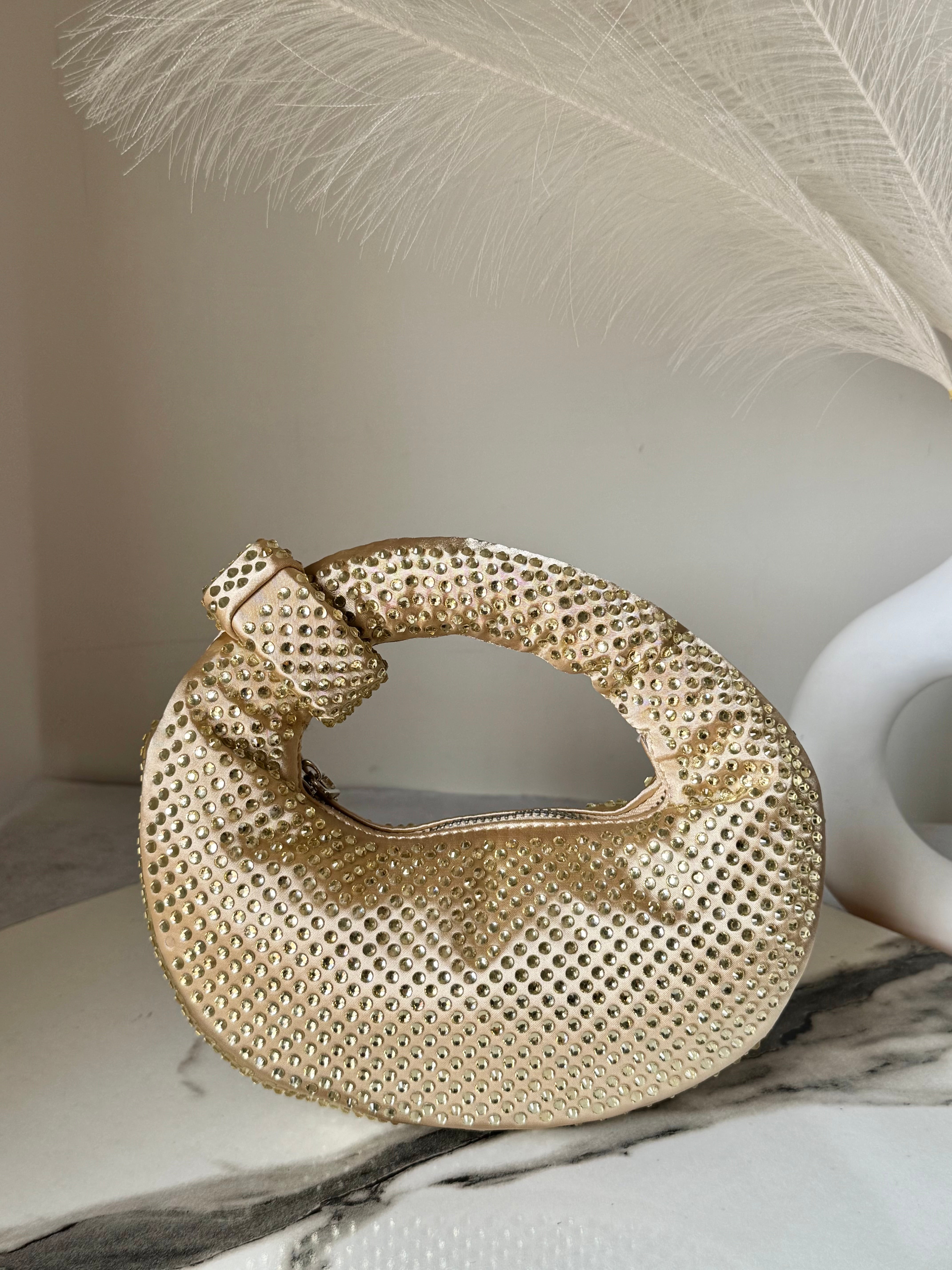 JW PIE Inspired Rhinestone Bag (Gold)