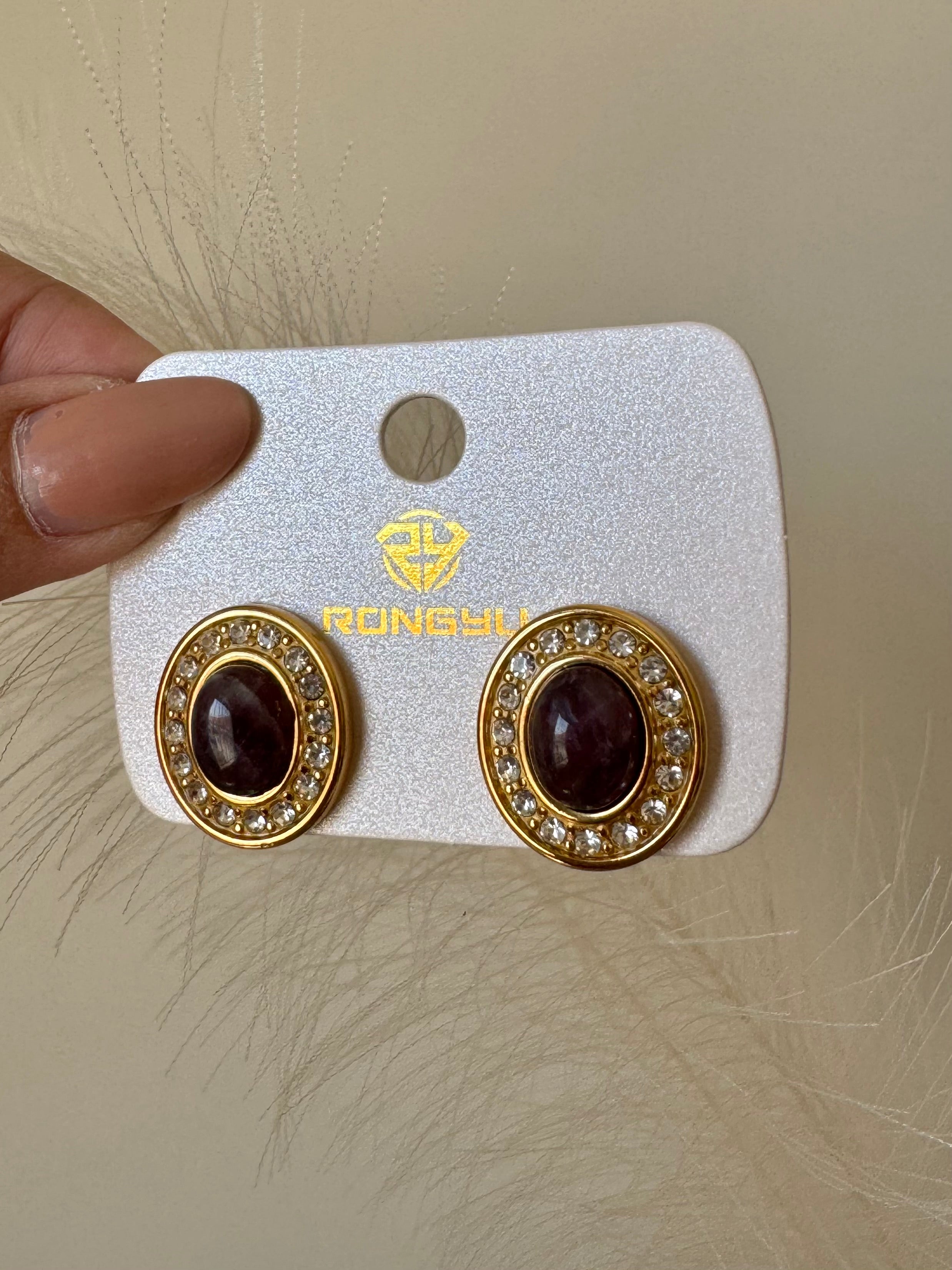 Purple Luxe Studs