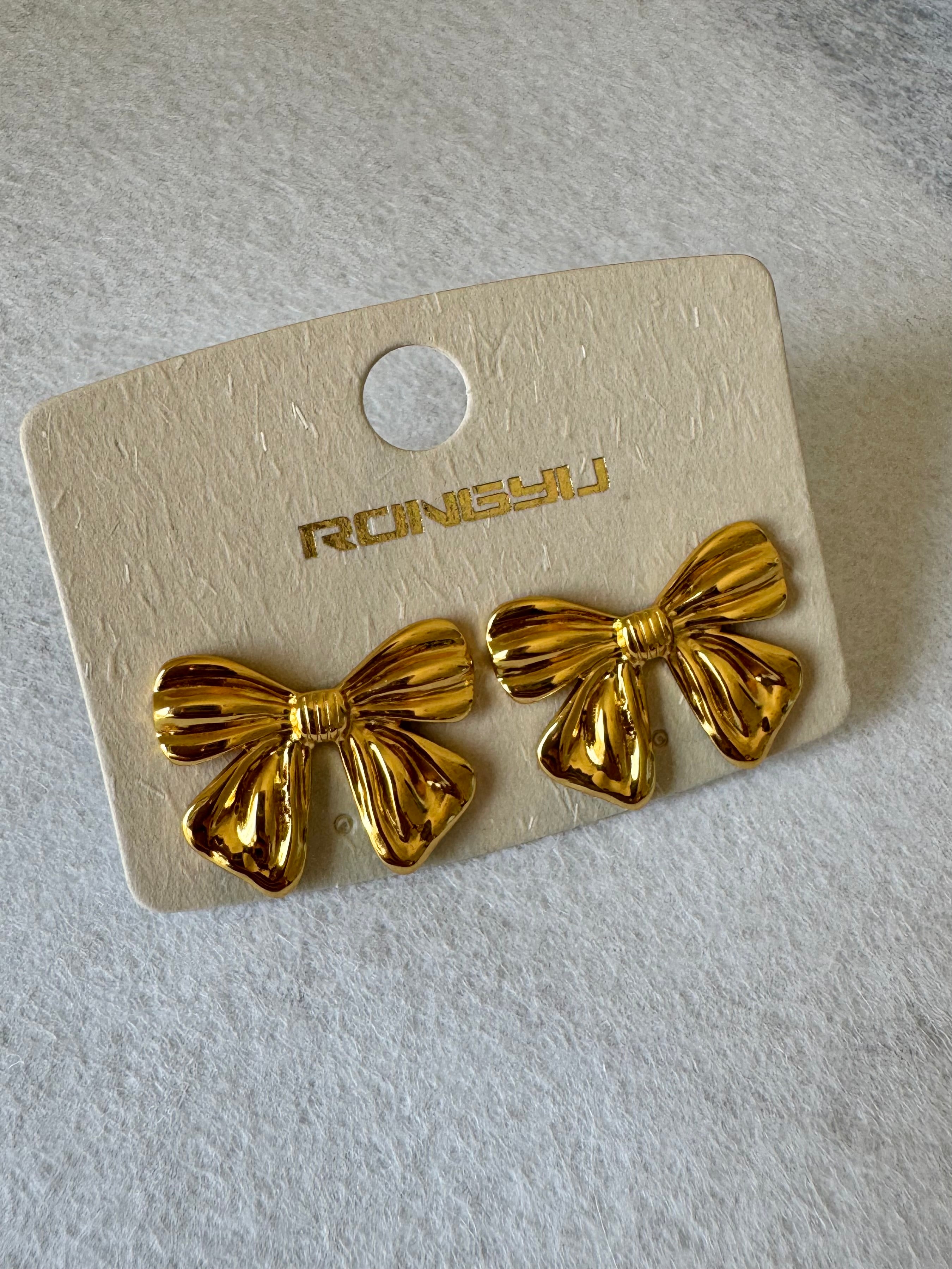 Whispering Bows - 18K Gold Plated