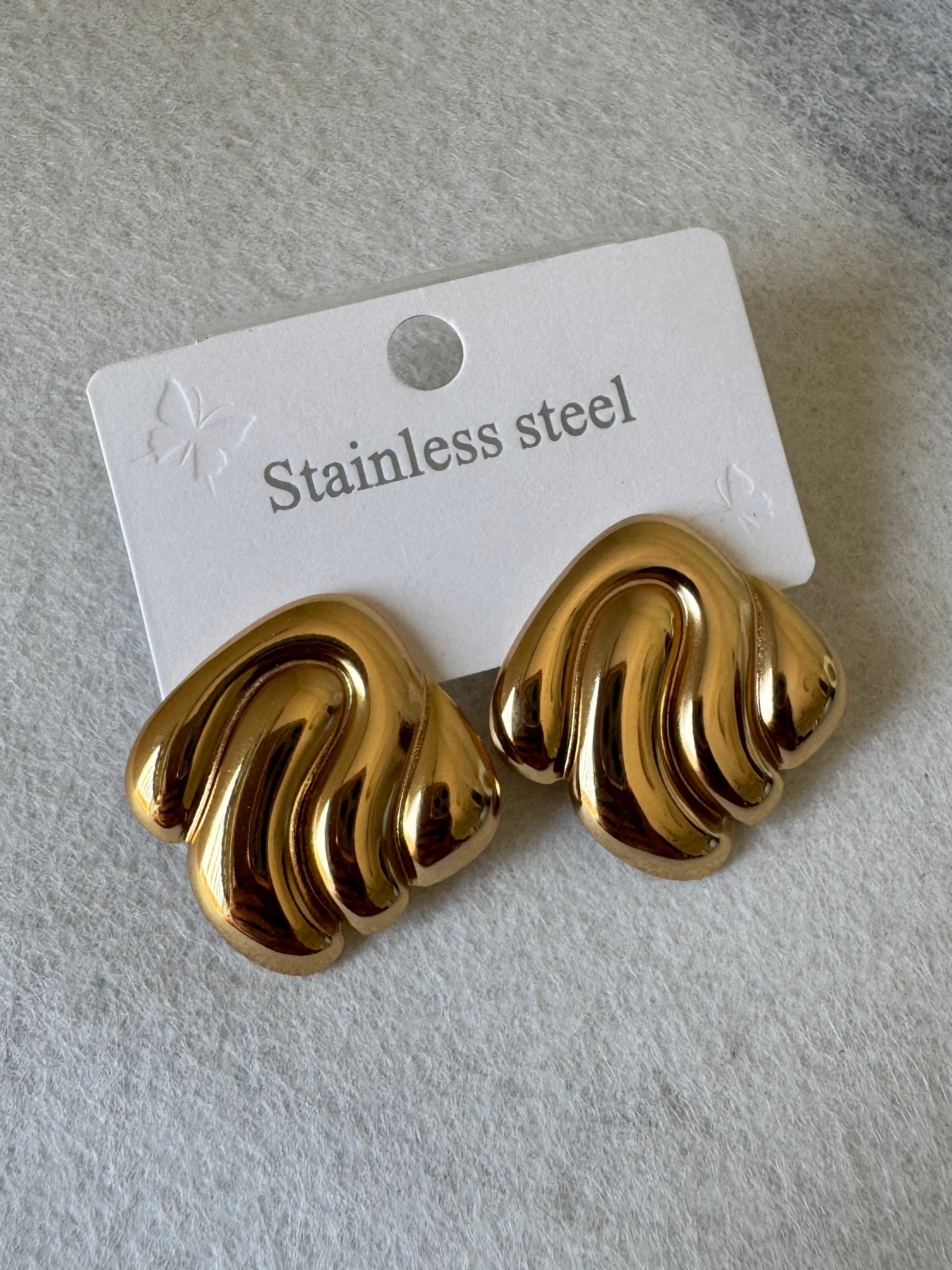 Opal Glow Studs - 18K Gold Plated