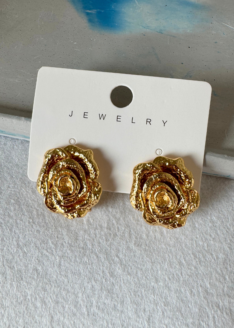 Rose Gold Earrings - 18K Gold Plated