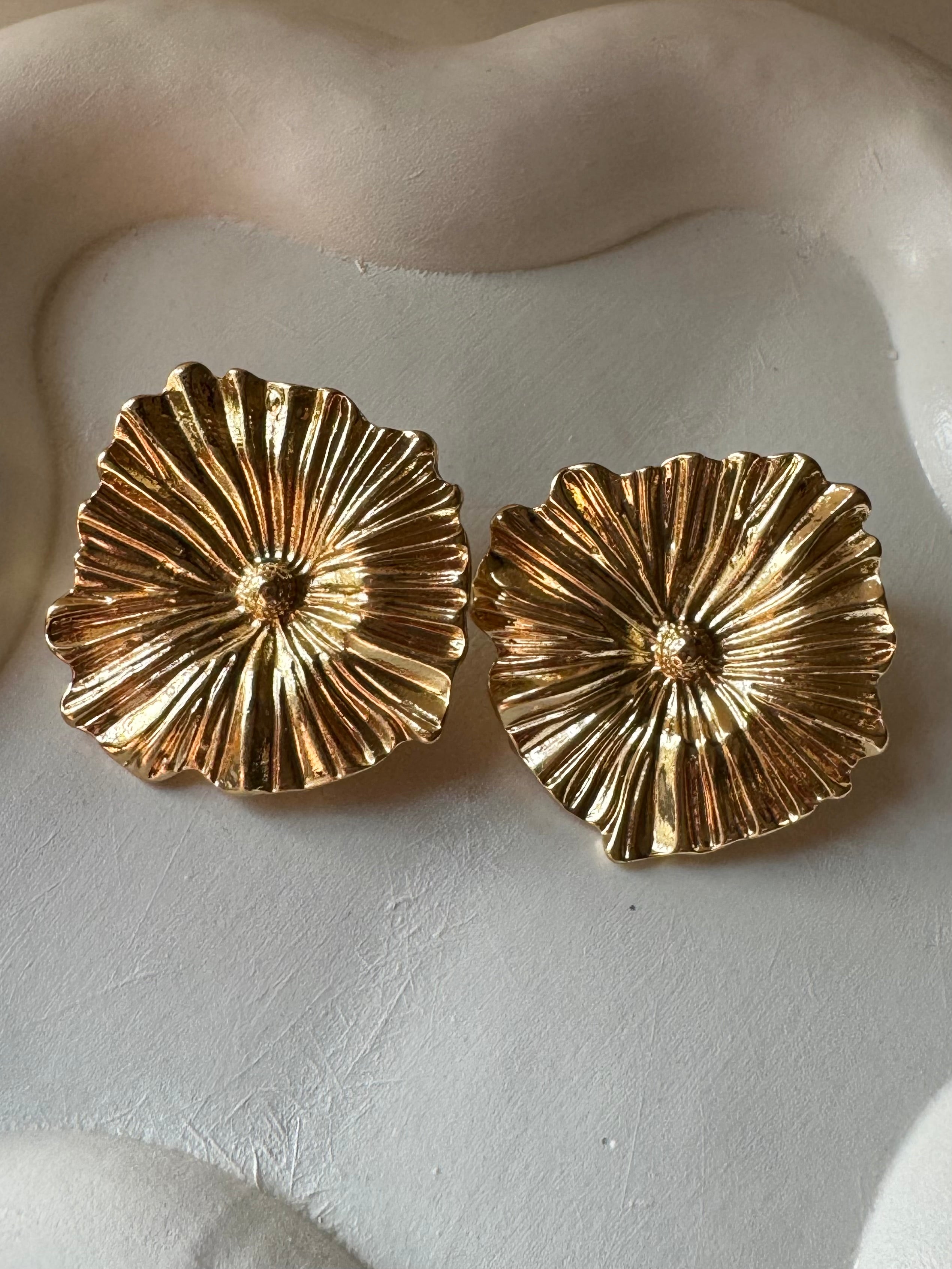 Floral Studs - 18K Gold Plated