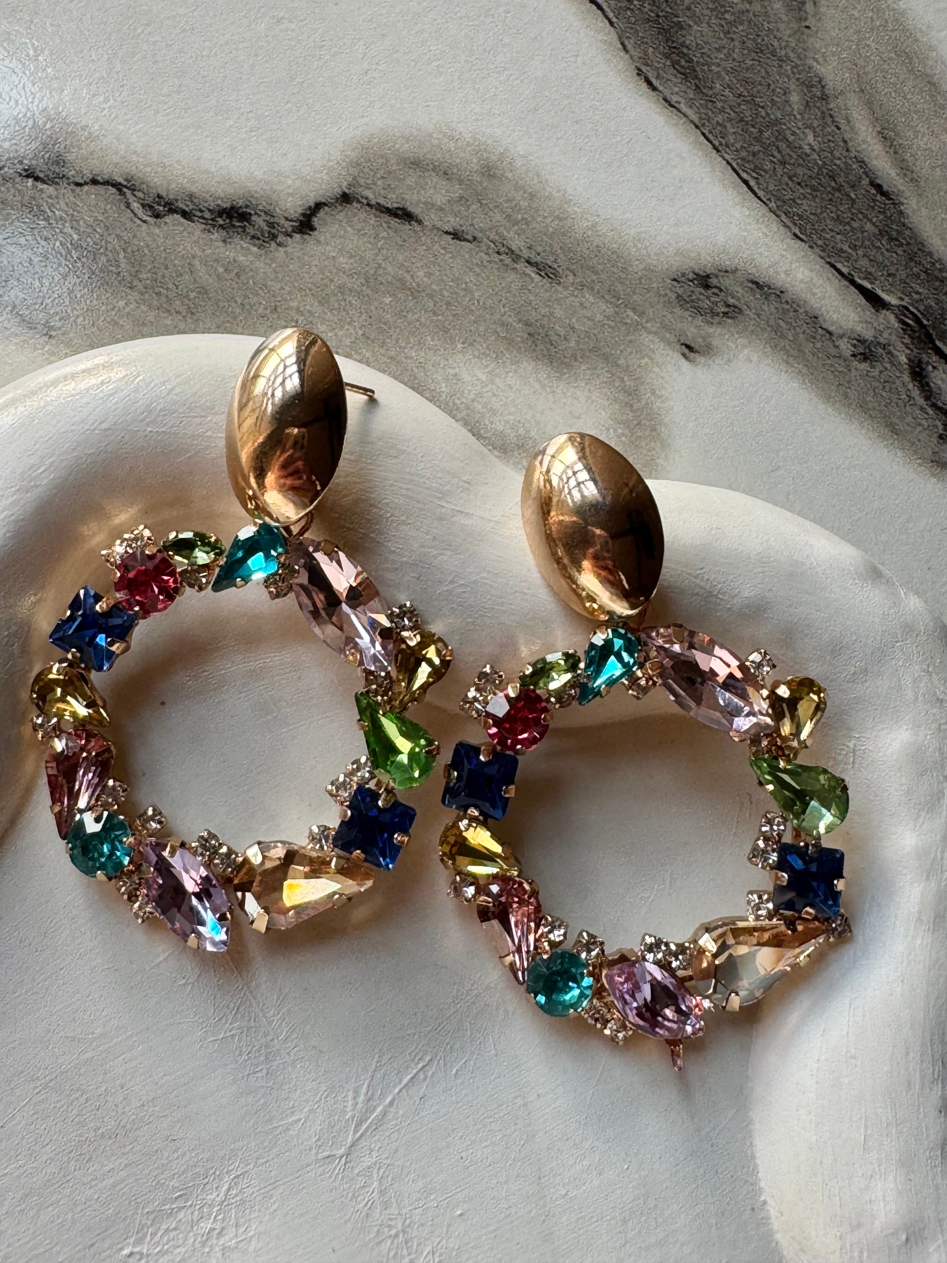 Floral Elegance Hoops