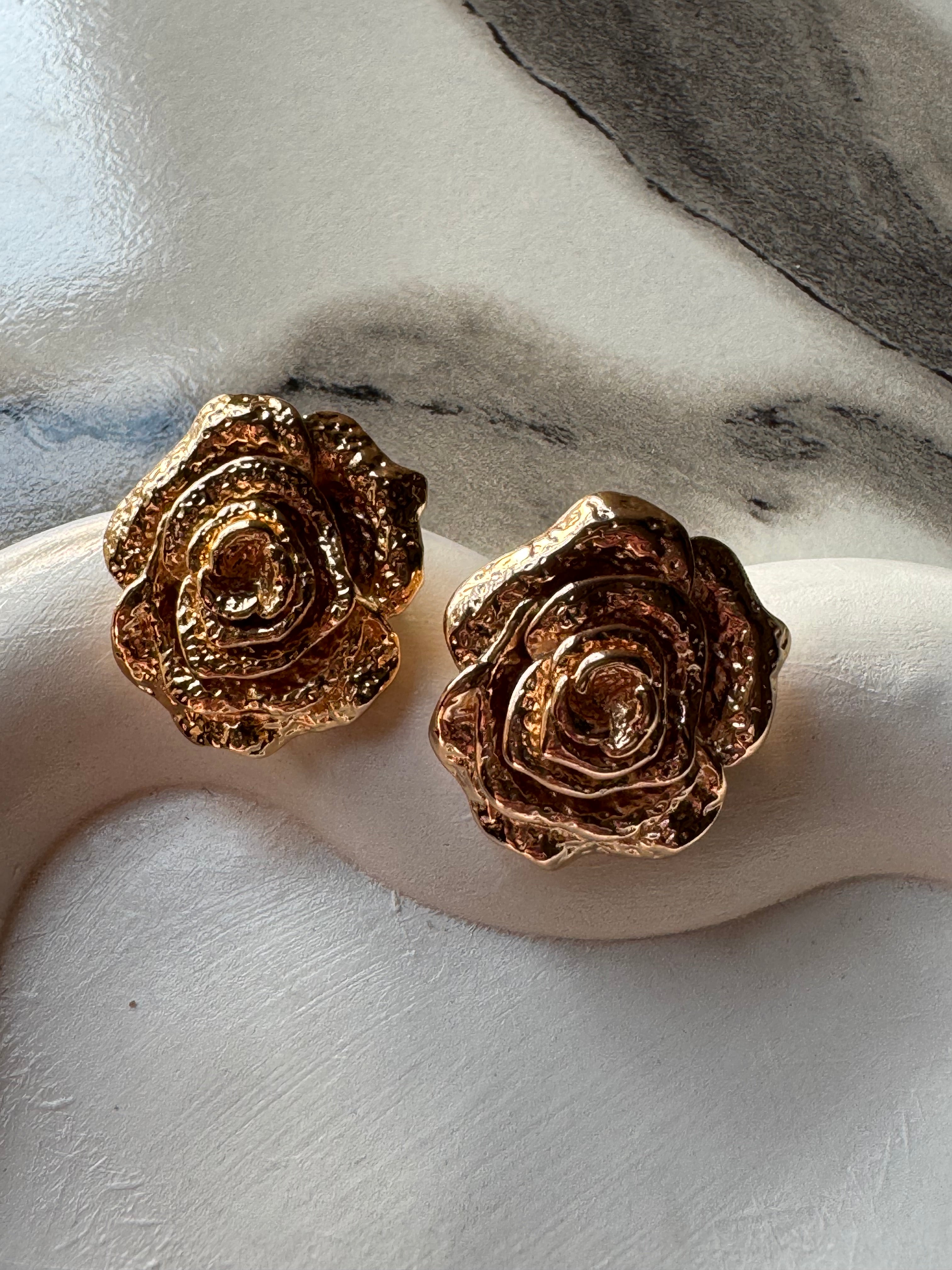 Rose Gold Earrings - 18K Gold Plated