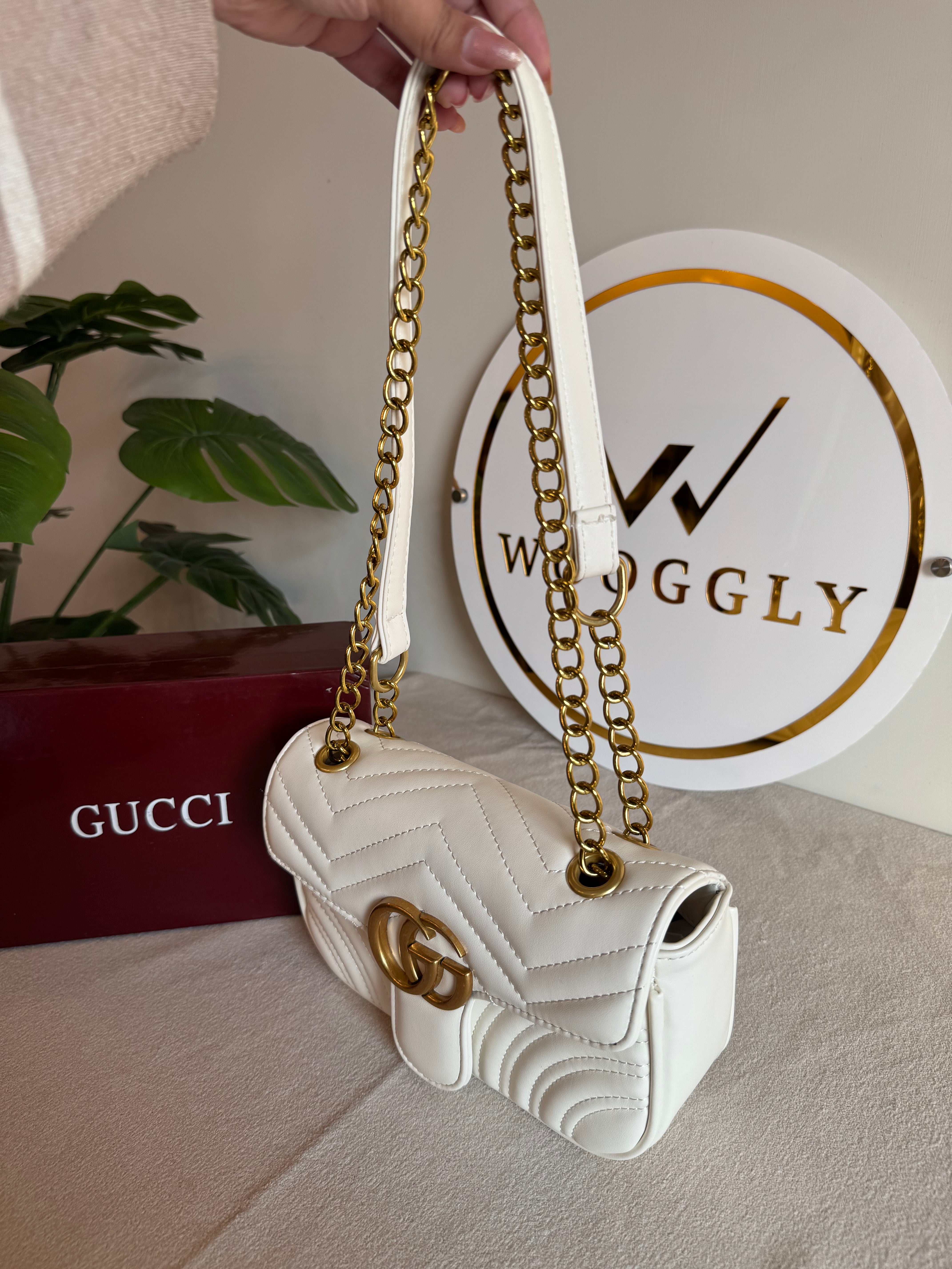 Gucci Signature Bag - Cream with Box Packing