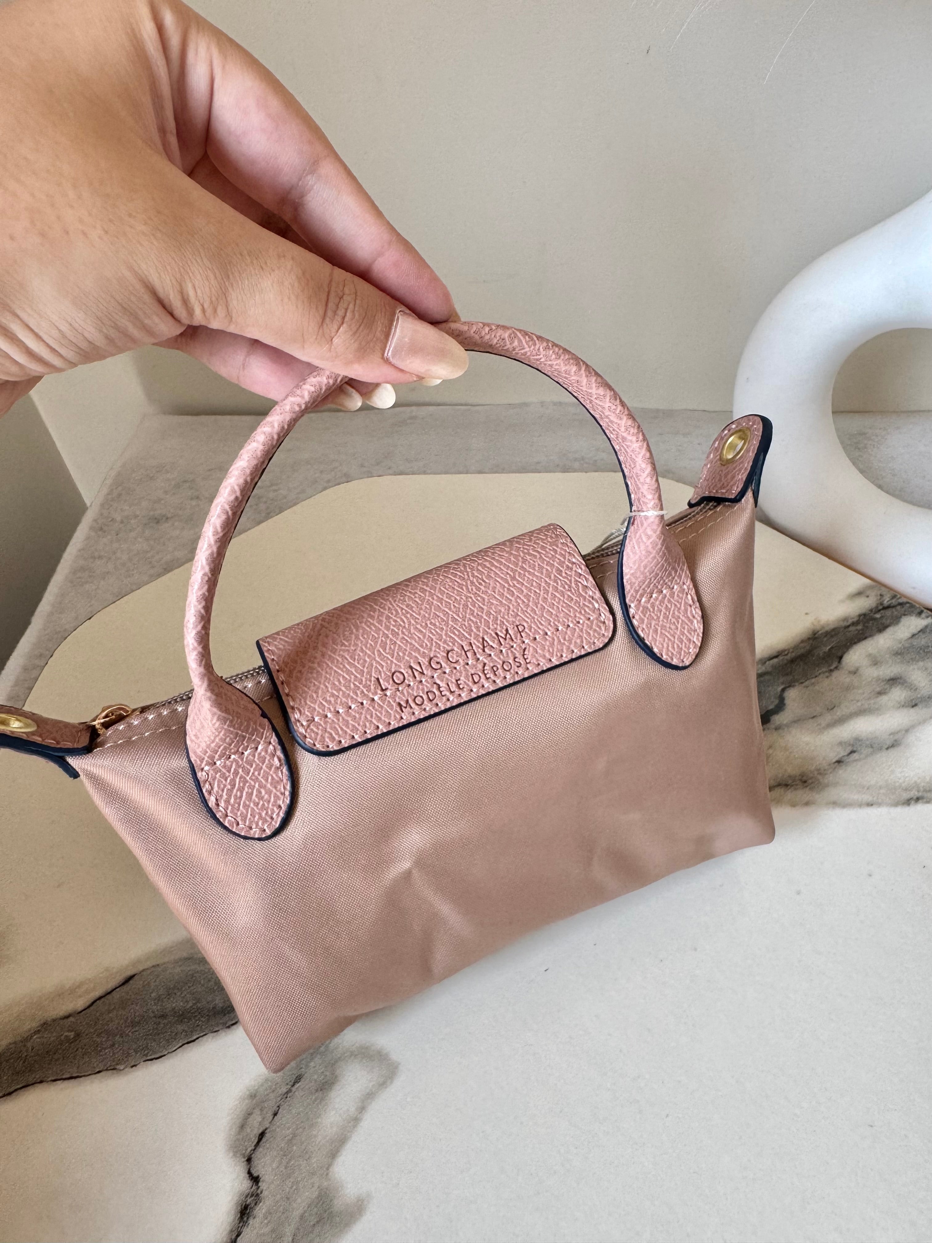LongChamp Crossbody Bag with Strap - Light Pink (WITH BRAND LOGO)