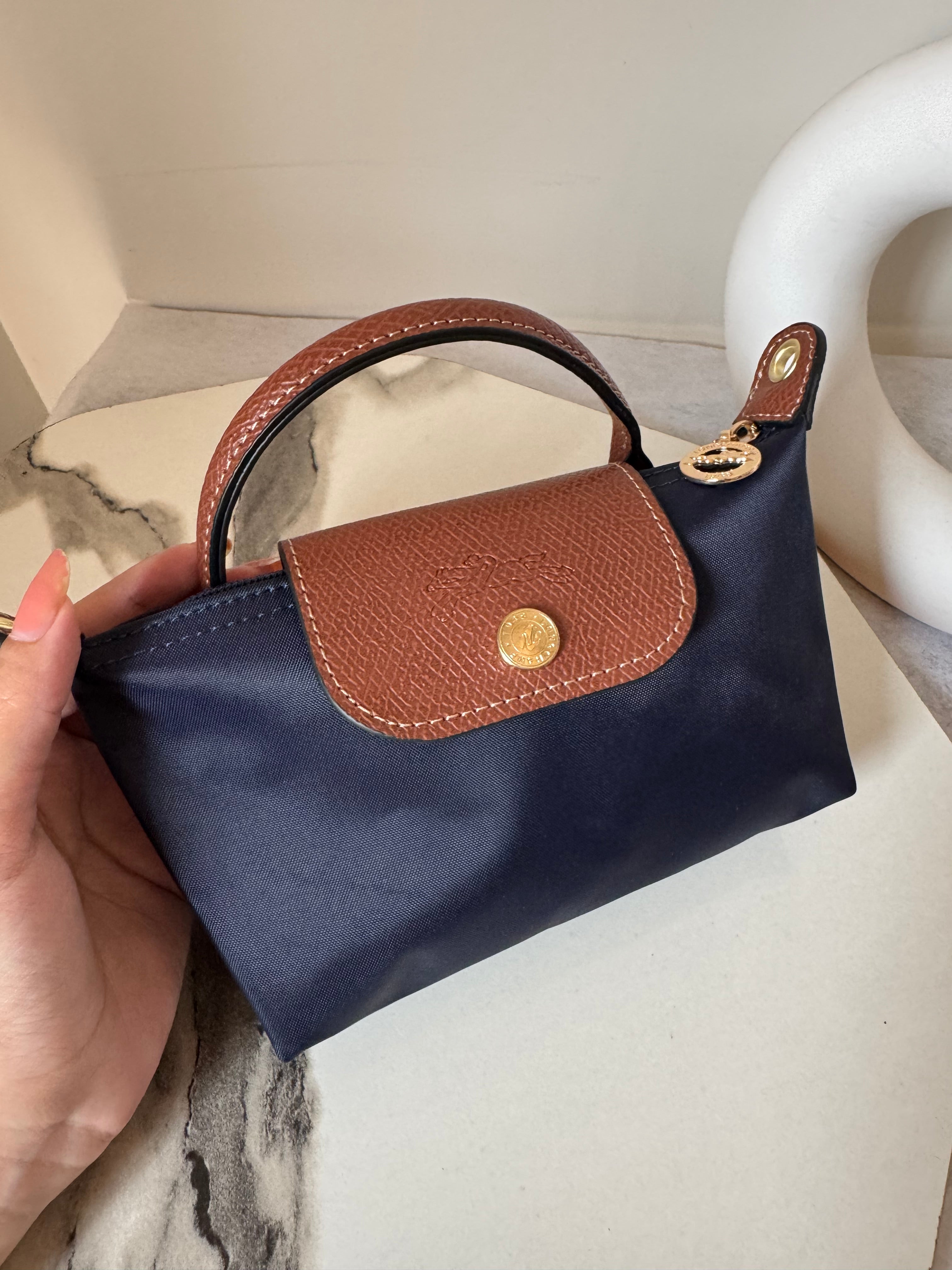 LongChamp Crossbody Bag with Strap - Blue (WITH BRAND LOGO)