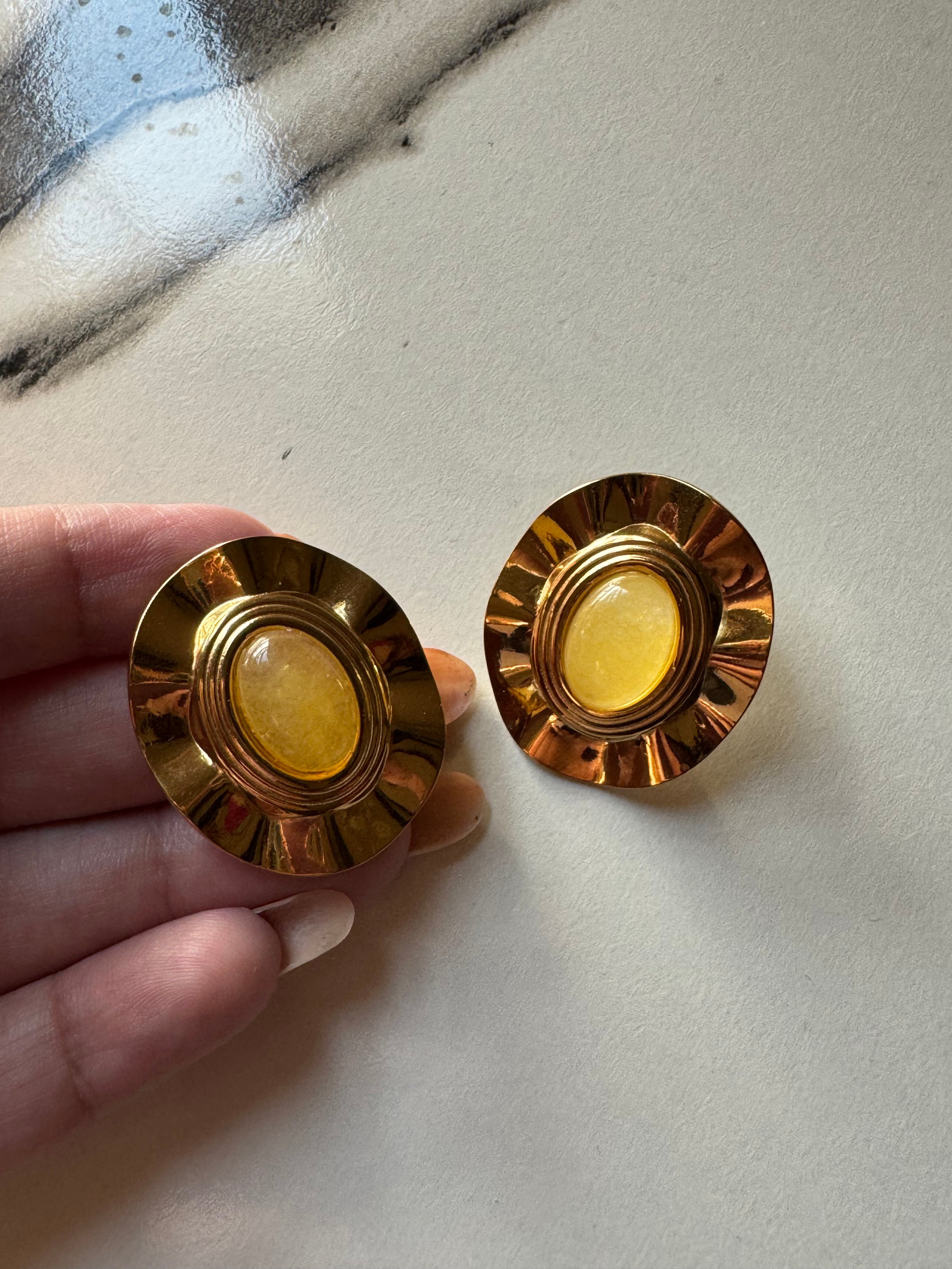 Yellow Dusk Studs