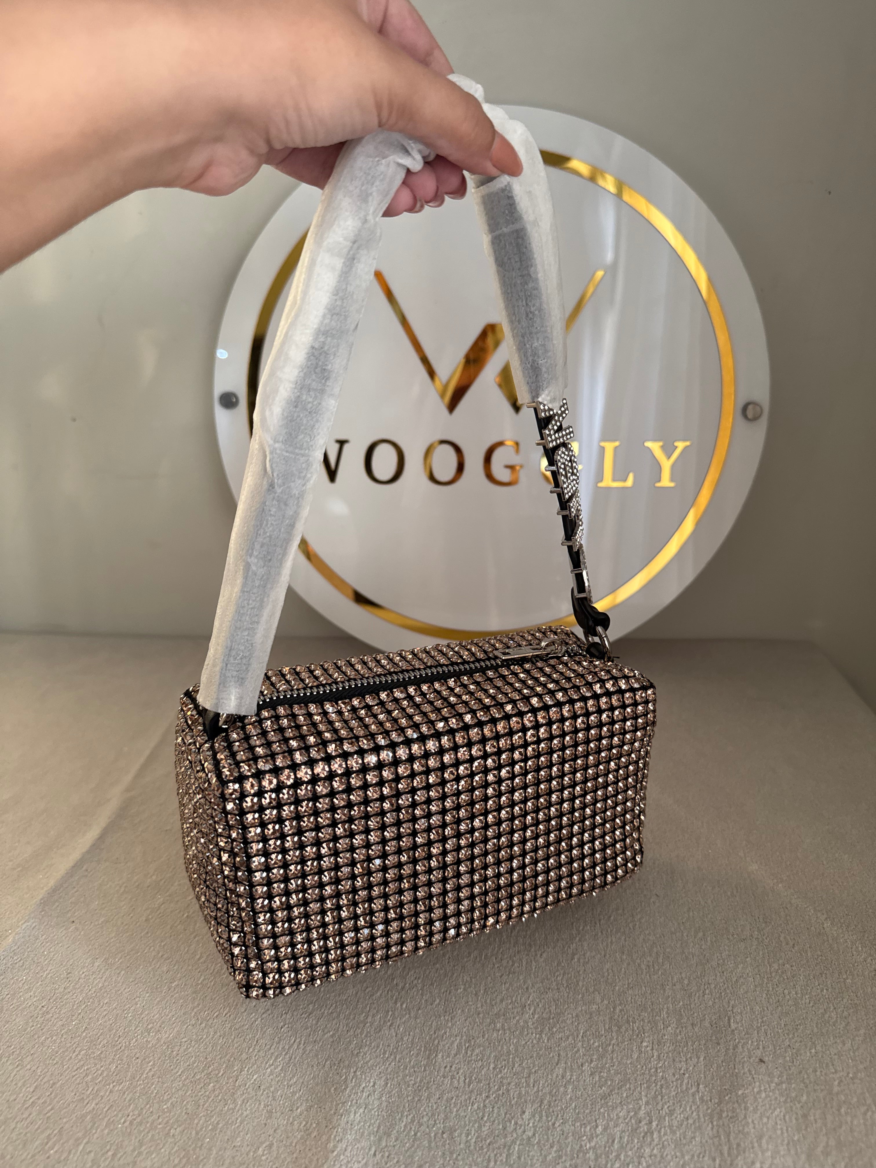 Alexander Wang Rhinestone Evening Clutch (Pink)