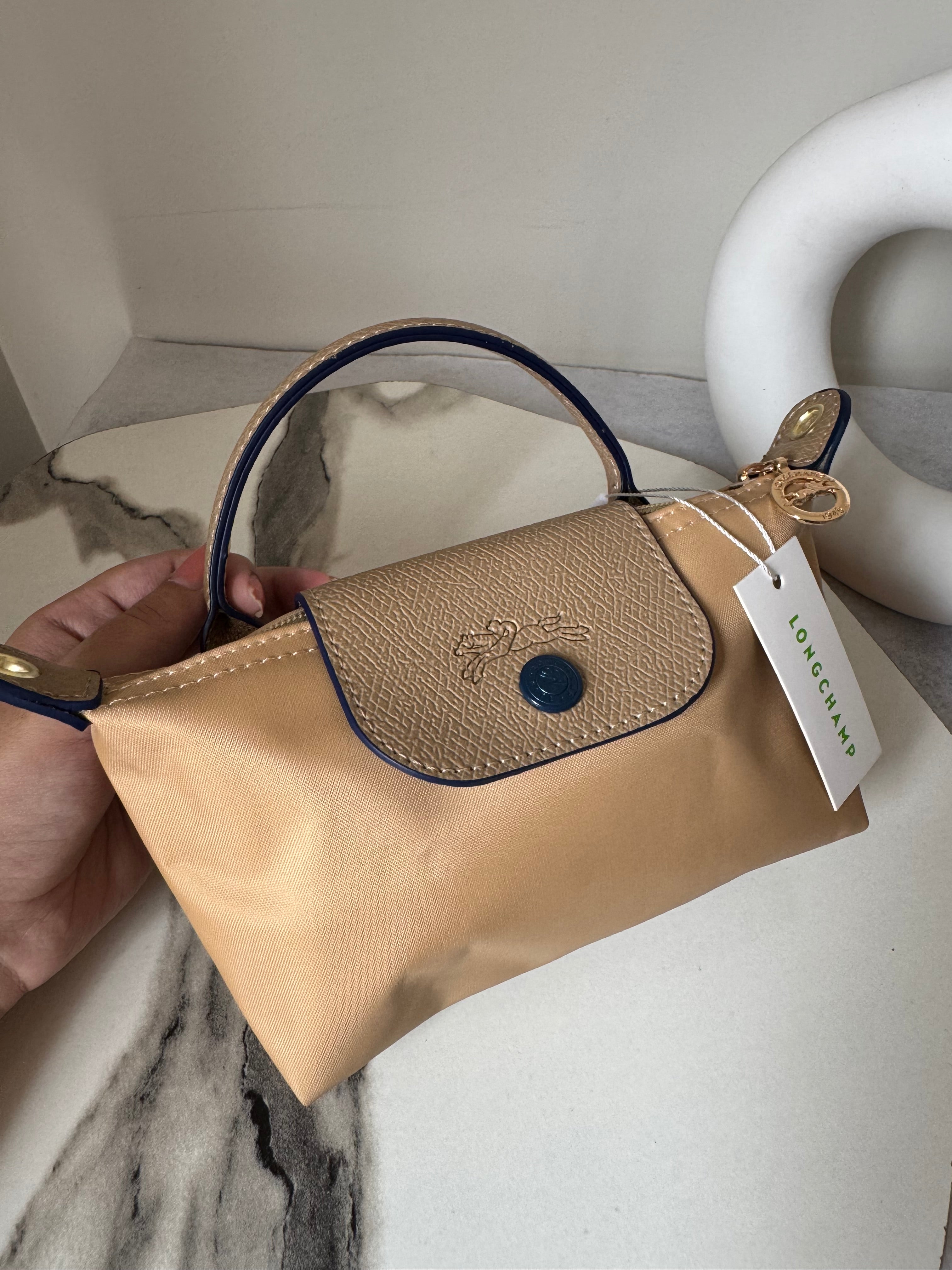 LongChamp Crossbody Bag with Strap - Butter Yellow (WITH BRAND LOGO)