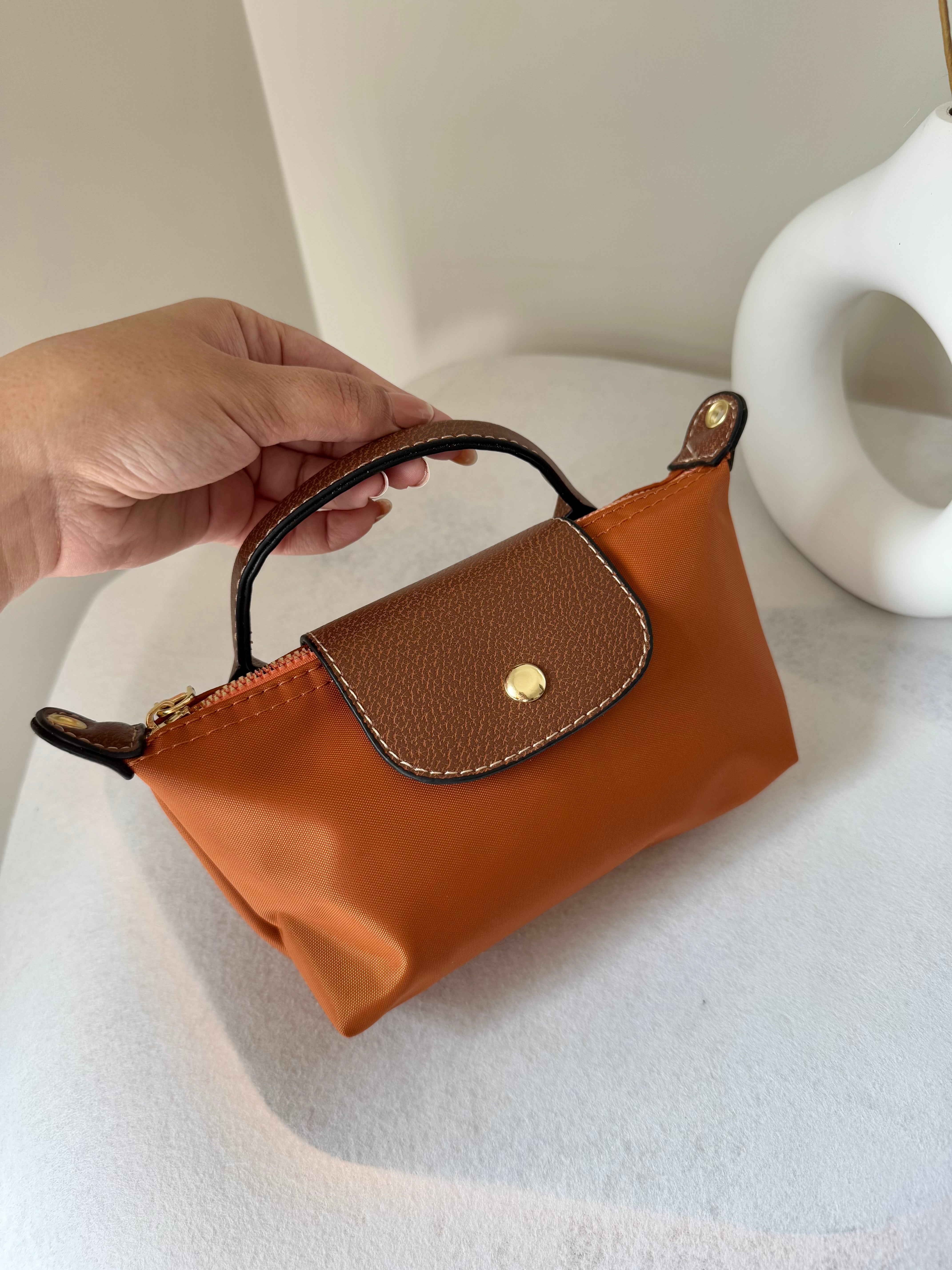 Longchamp Crossbody Bag with Strap - Small Rust (NO LOGO)