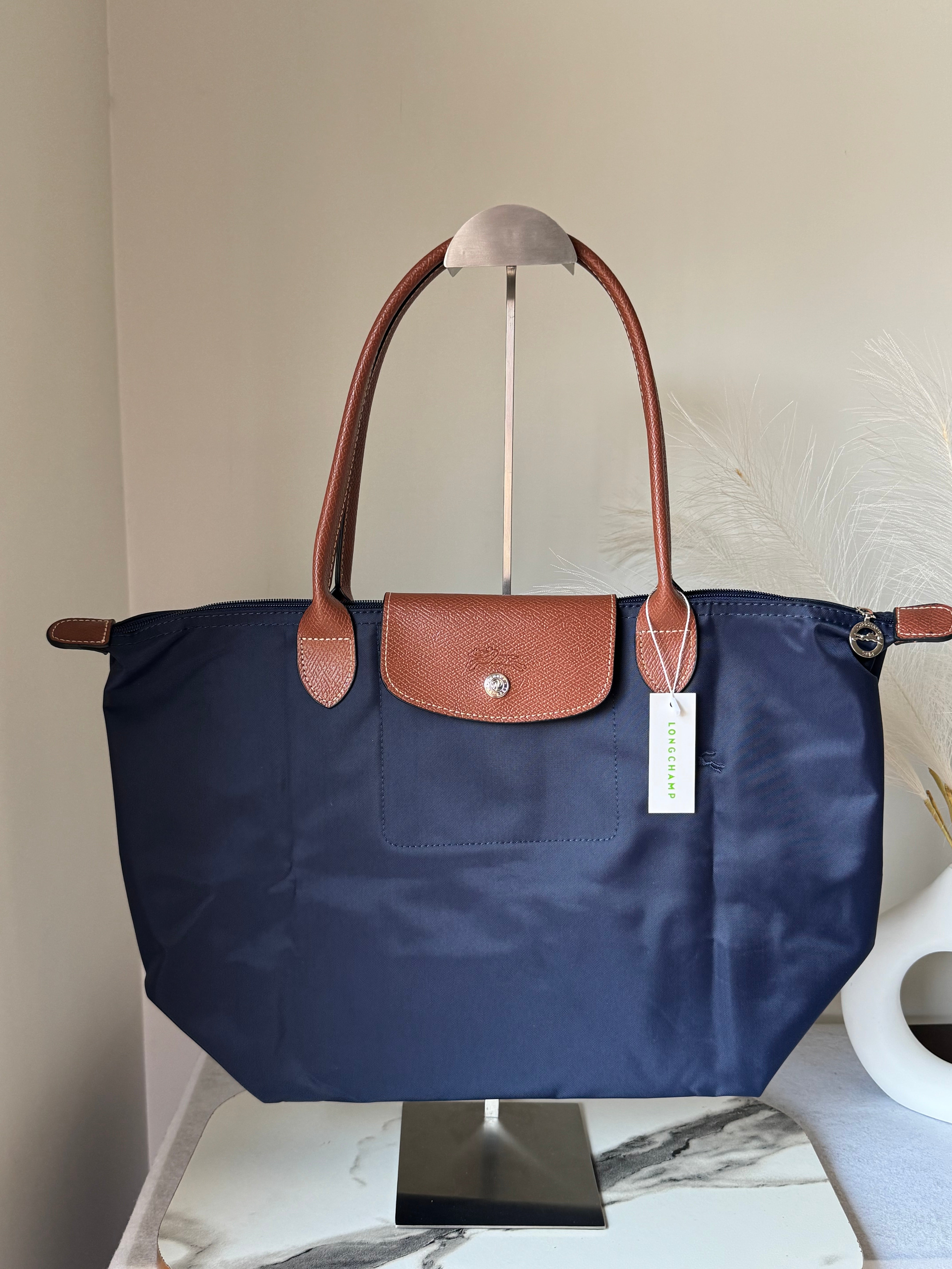 Longchamp Tote LARGE - Blue (WITH BRAND LOGO)