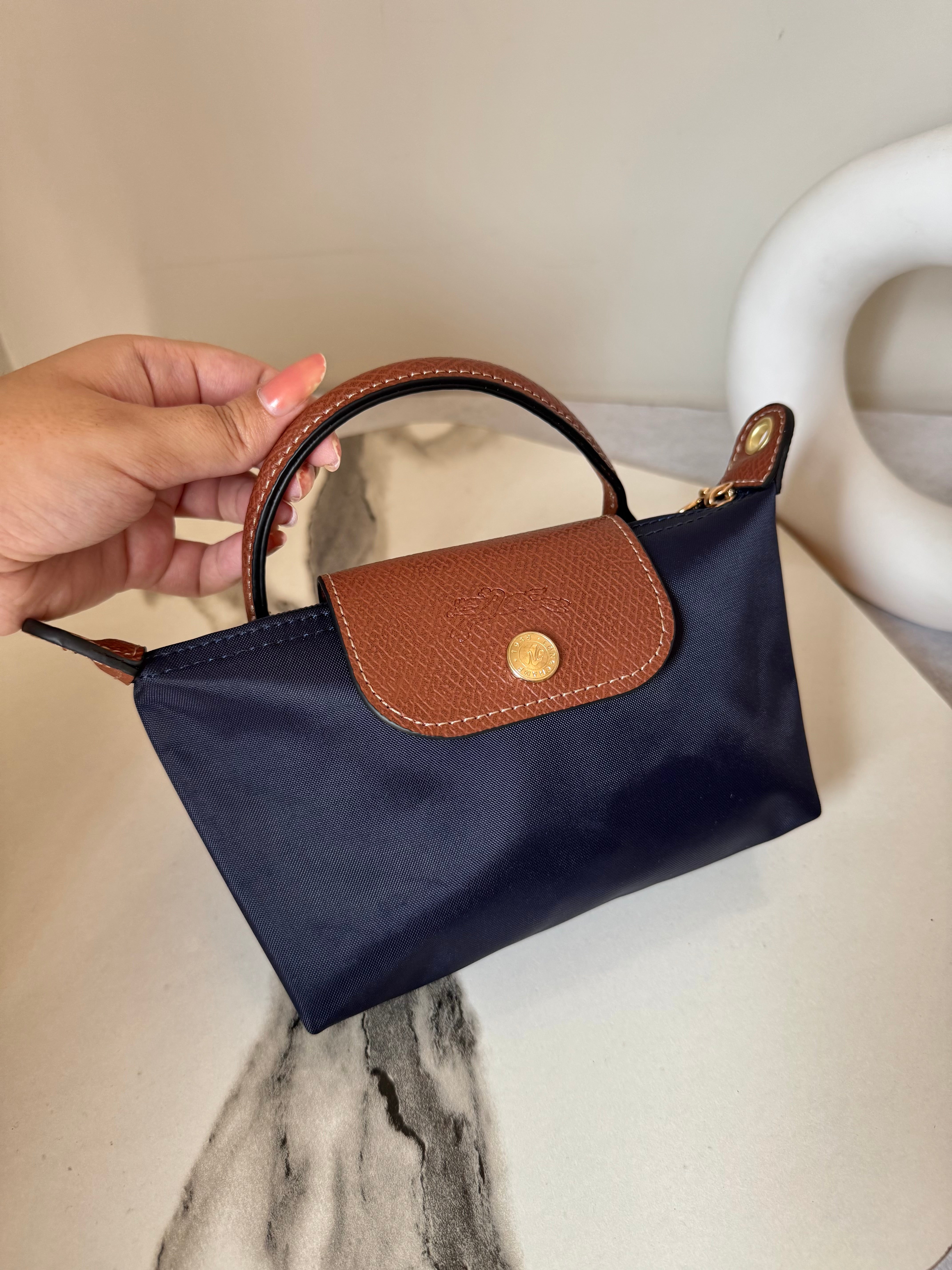 LongChamp Crossbody Bag with Strap - Blue (WITH BRAND LOGO)