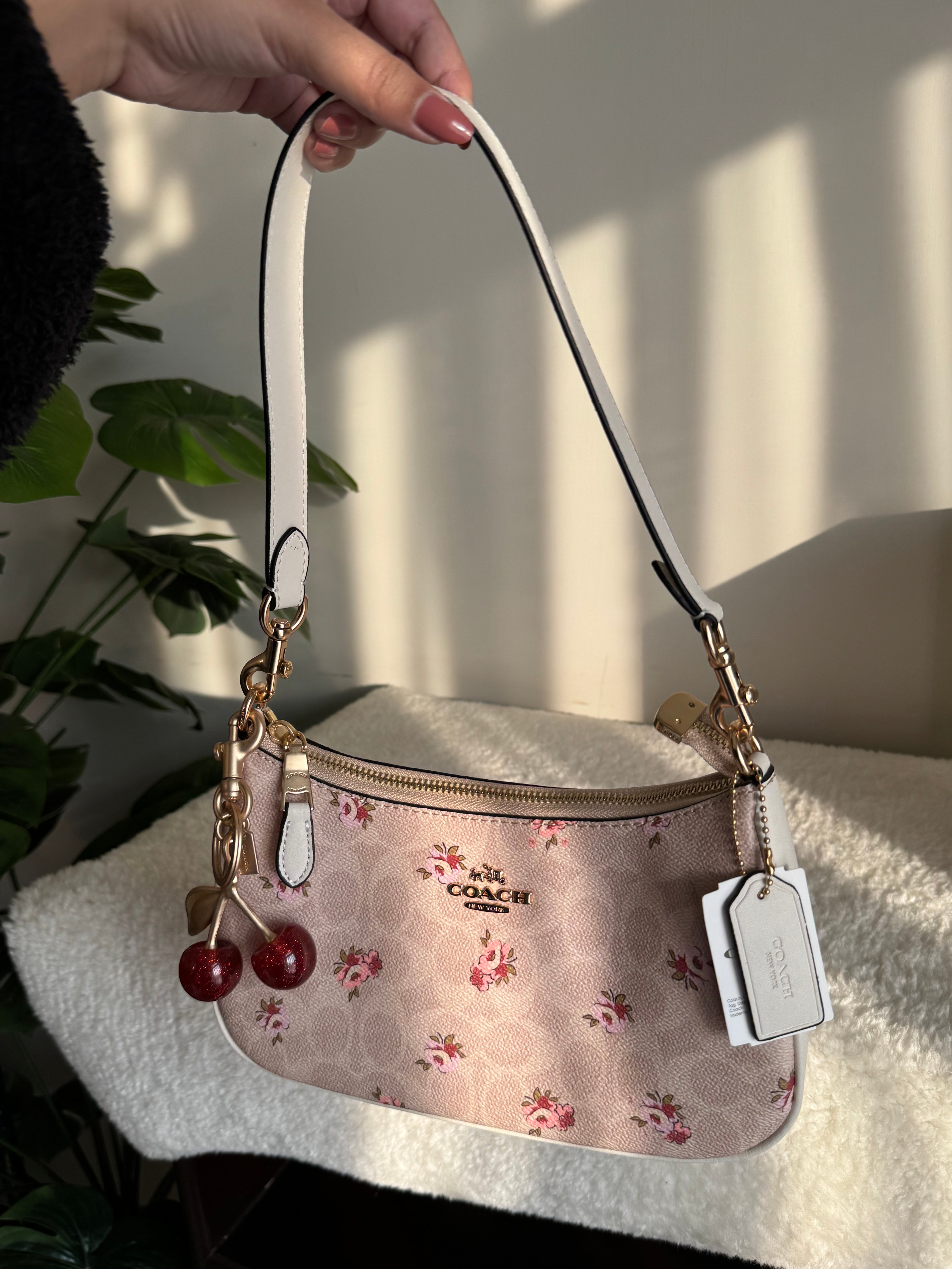 COACH TERI PREMIUM with Coach Cherry Charm (Floral) - BOX PACKING