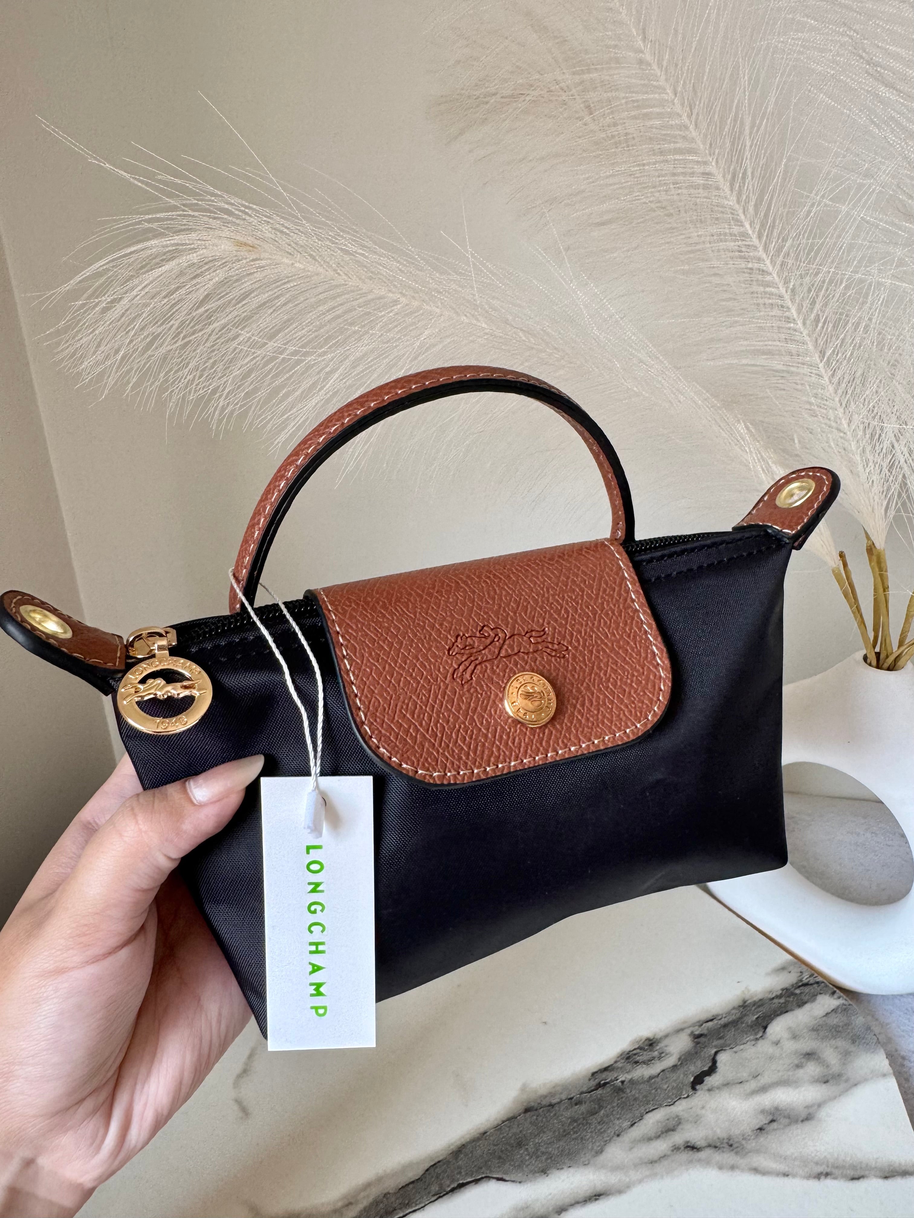 LongChamp Crossbody Bag with Strap - Black (WITH BRAND LOGO)