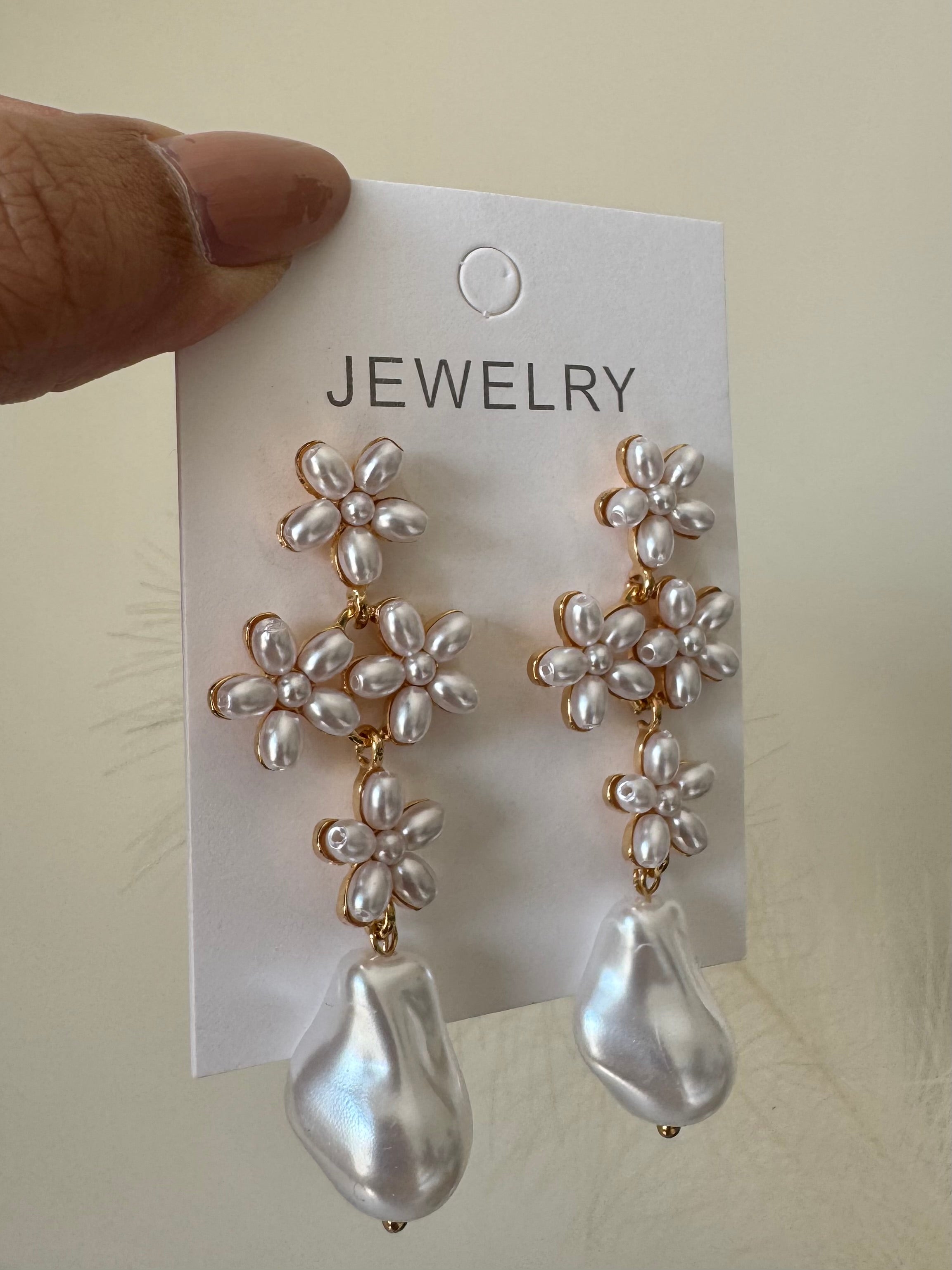 Majestic Pearl Drape Earrings