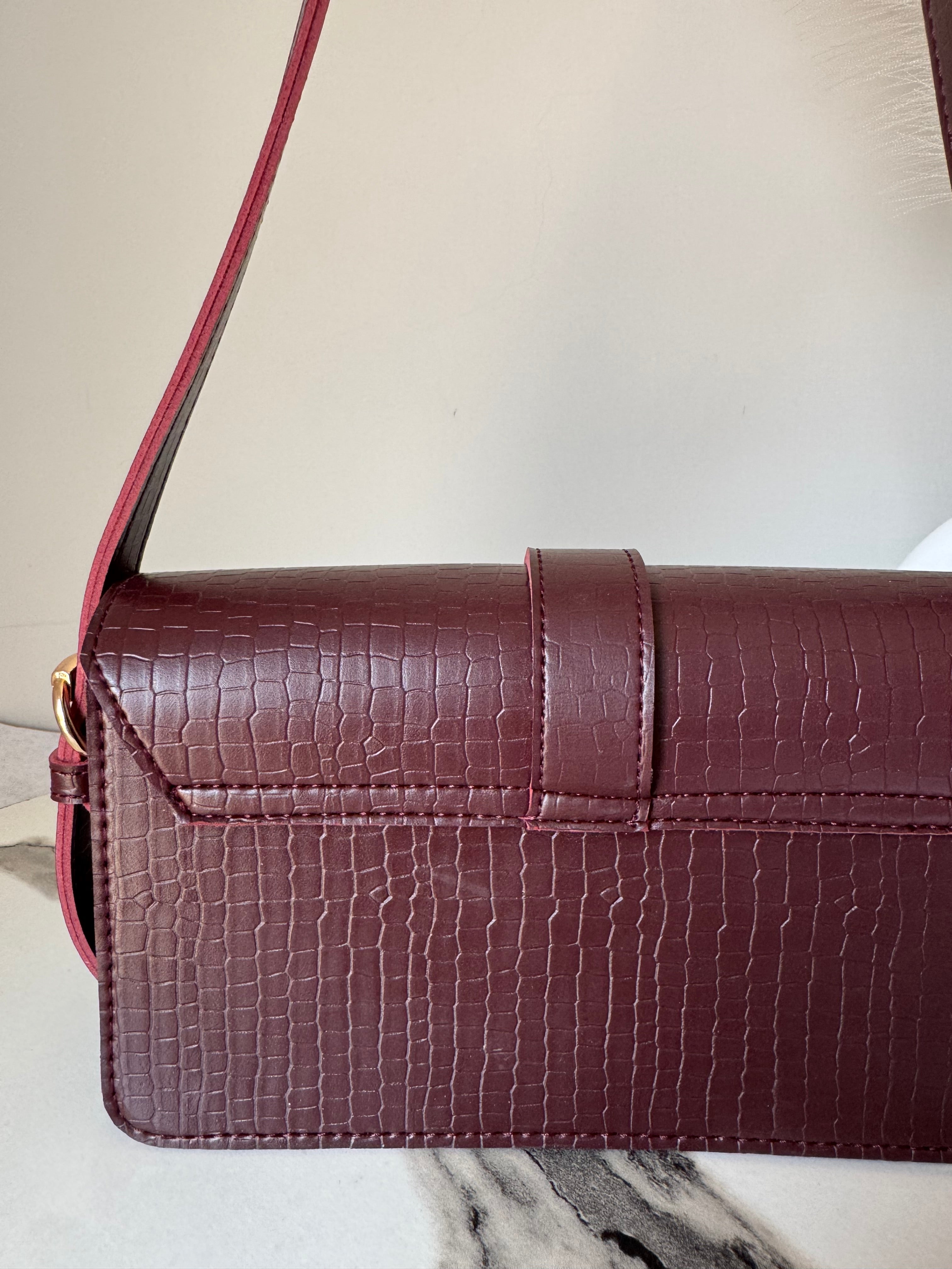 Ella Shoulder Bag - Maroon