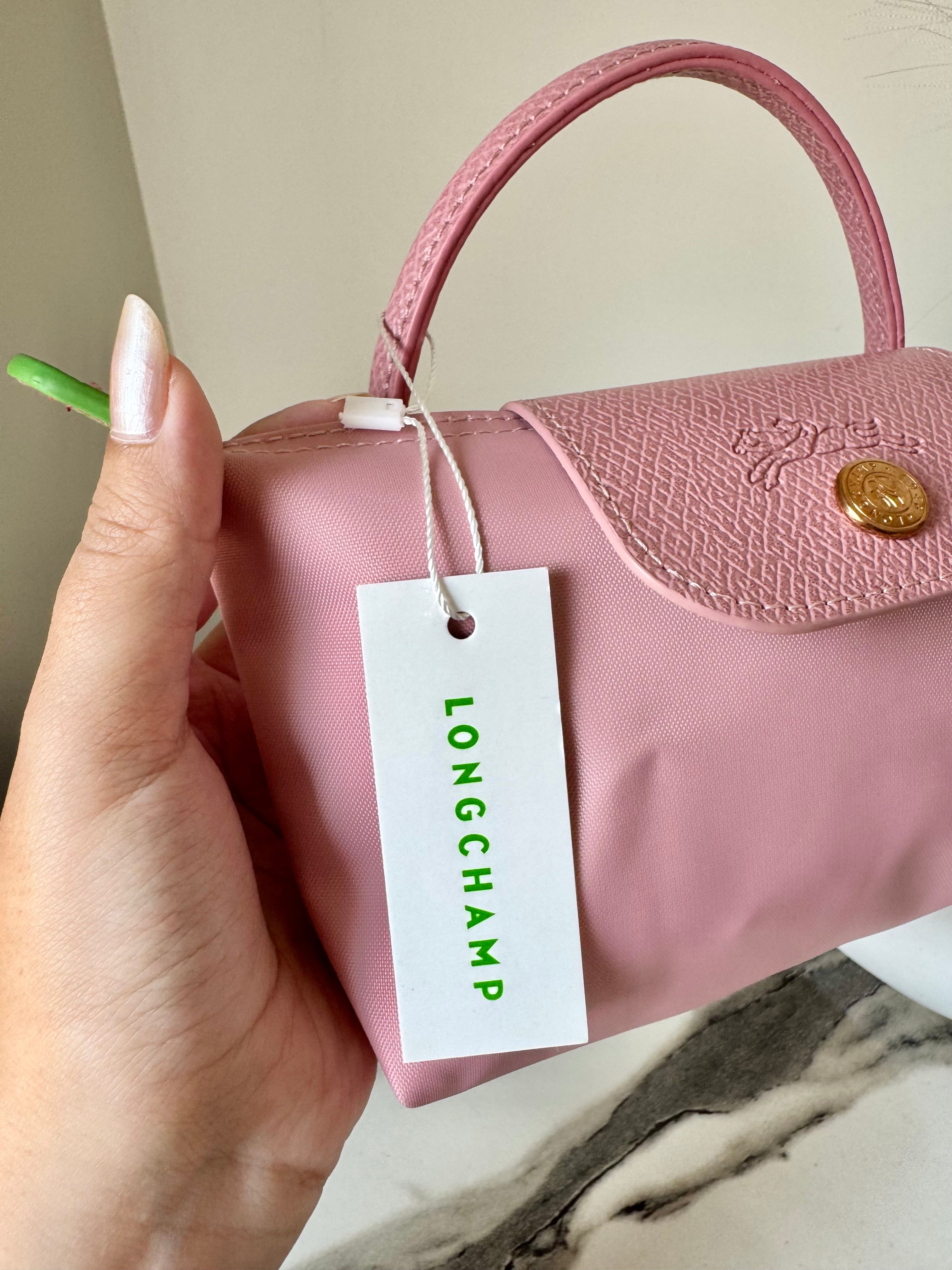 LongChamp Crossbody Bag with Strap - Marshmallow Pink (WITH BRAND LOGO)